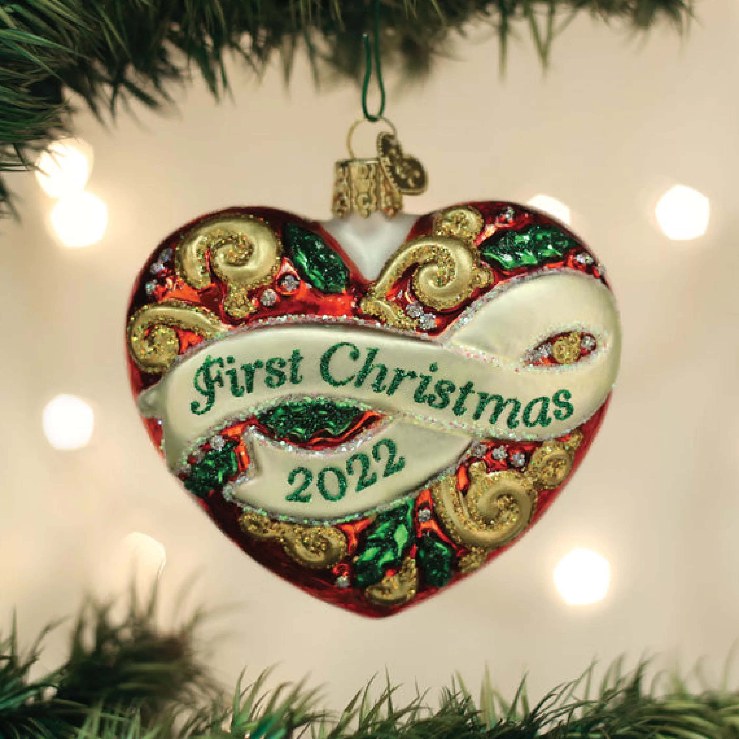 Kasa World Ltd 2022 First Christmas Heart Ornament