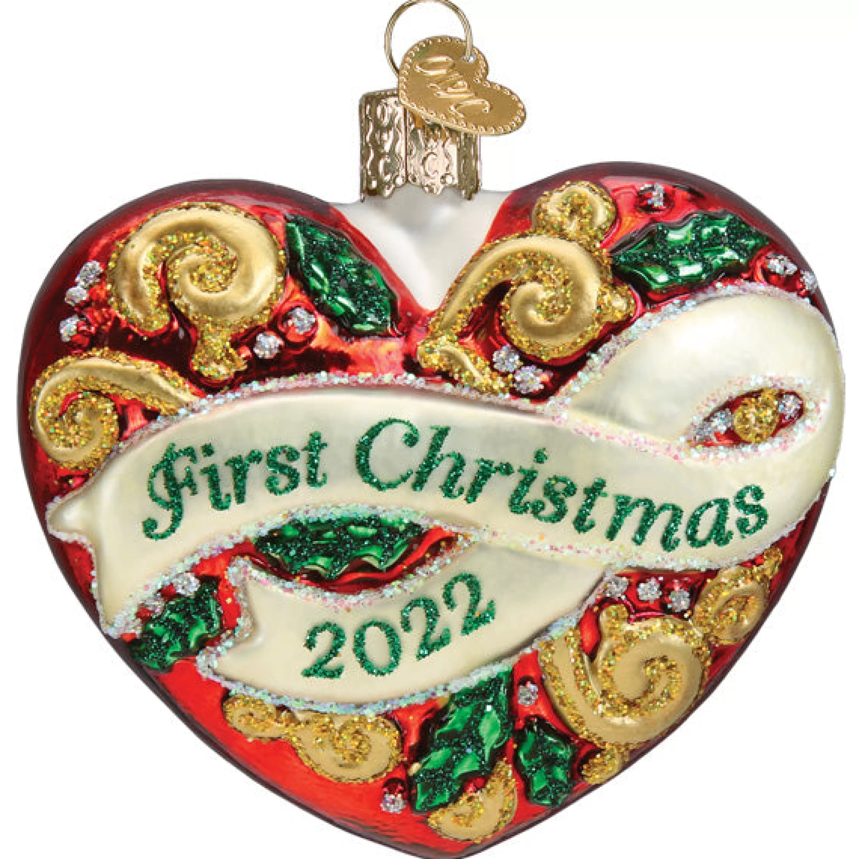 Kasa World Ltd 2022 First Christmas Heart Ornament