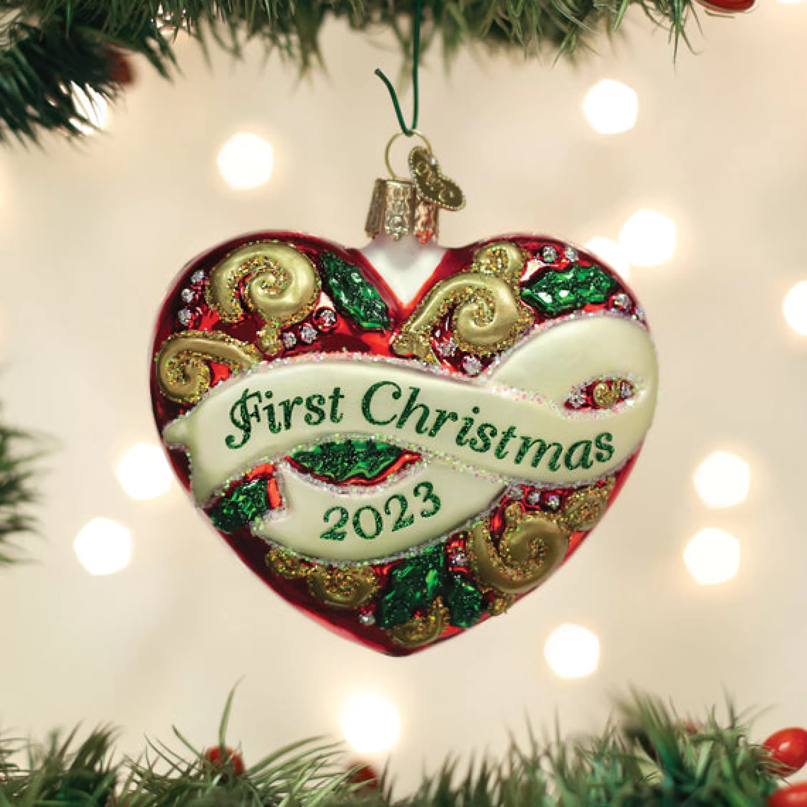 Kasa World Ltd 2023 First Christmas Heart Ornament