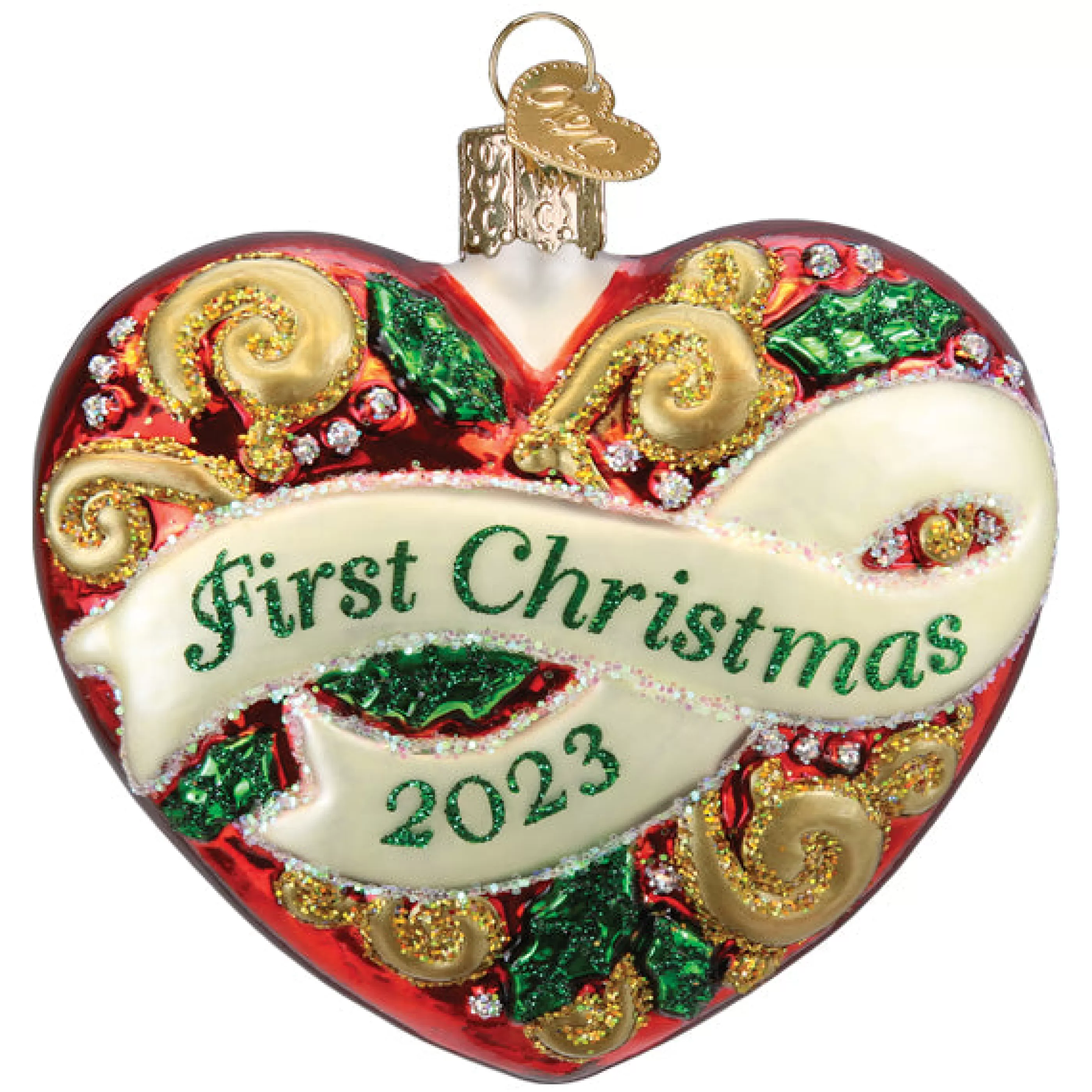 Kasa World Ltd 2023 First Christmas Heart Ornament