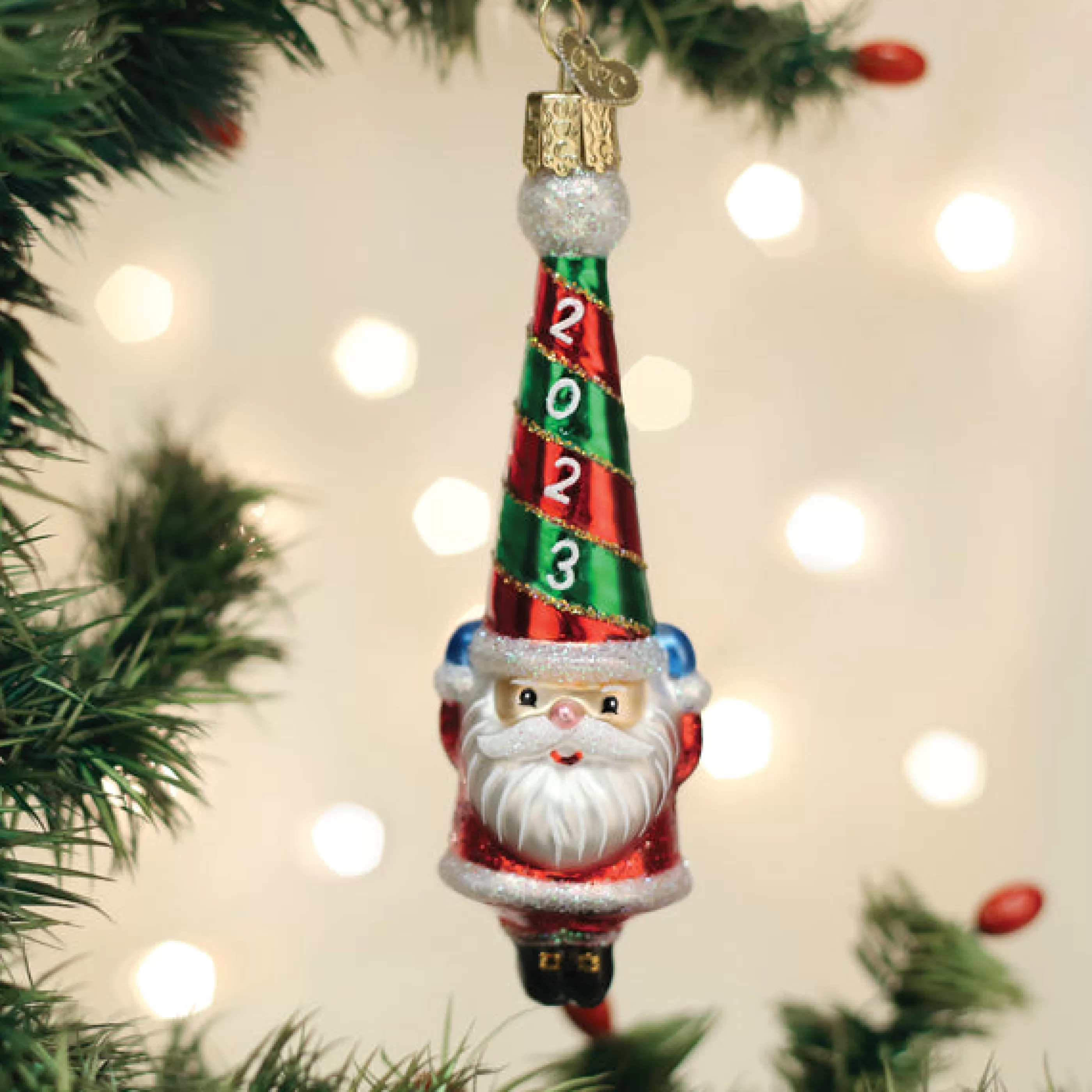 EAST WEST 2023 Happy Santa Ornament