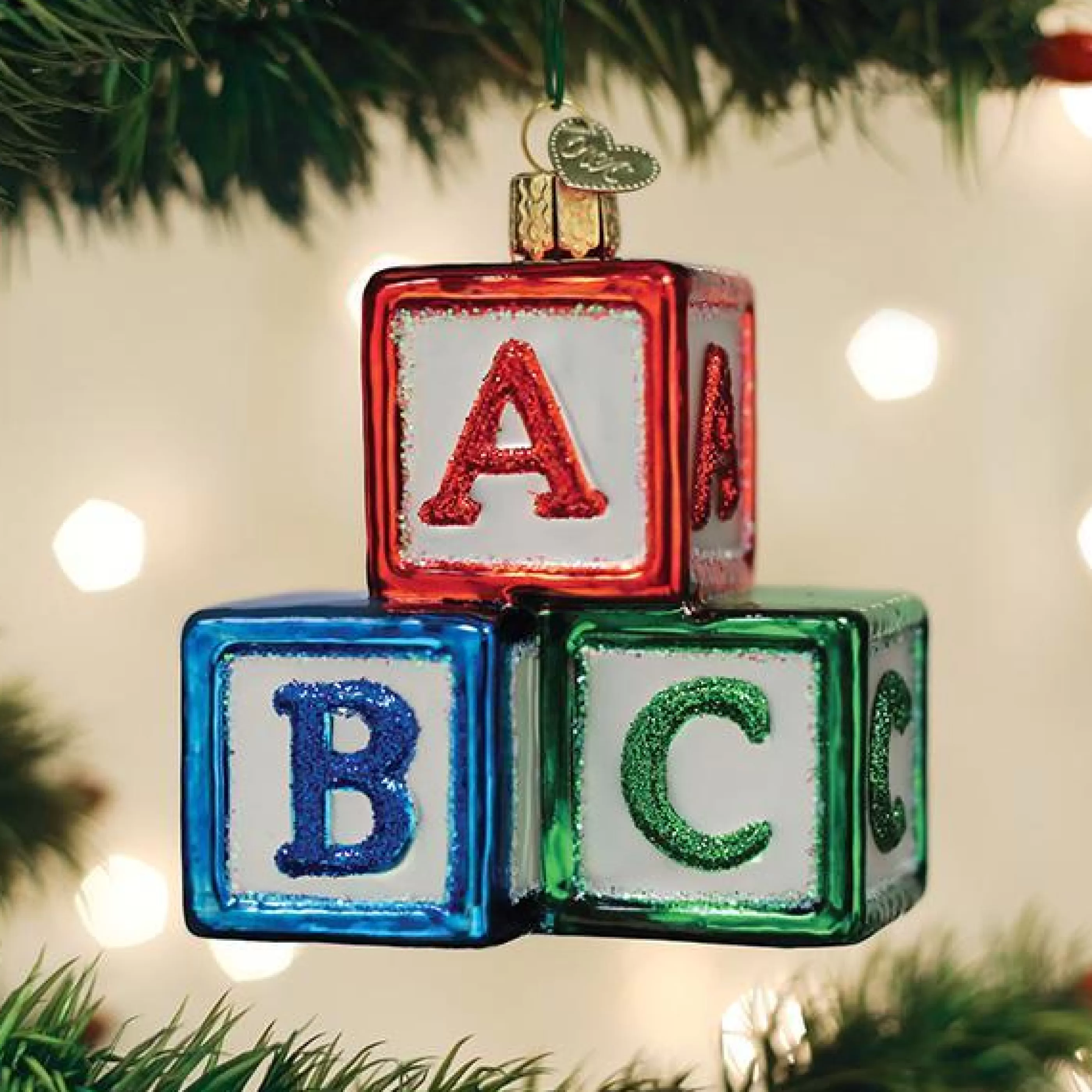 EAST WEST Abc Blocks Ornament