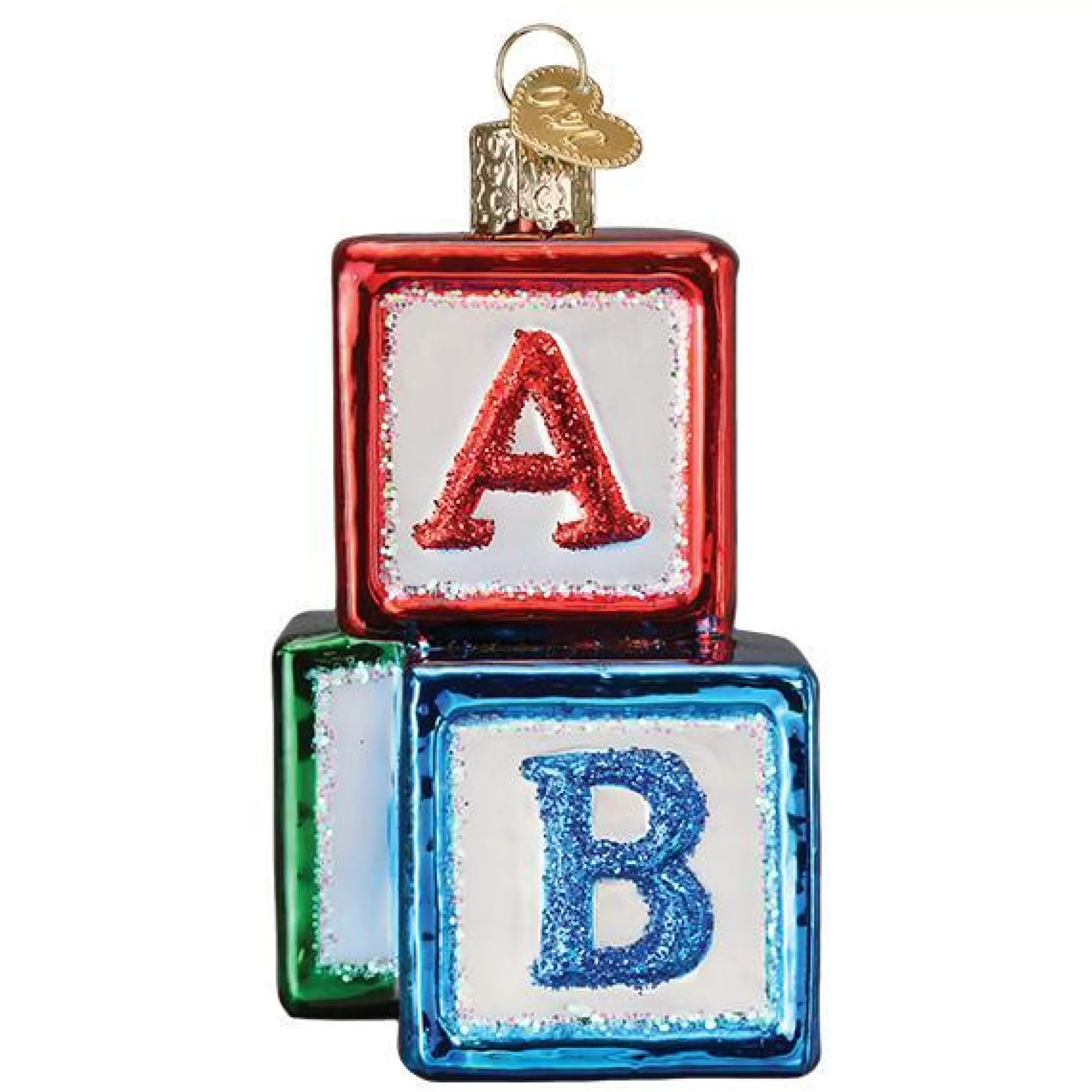 EAST WEST Abc Blocks Ornament