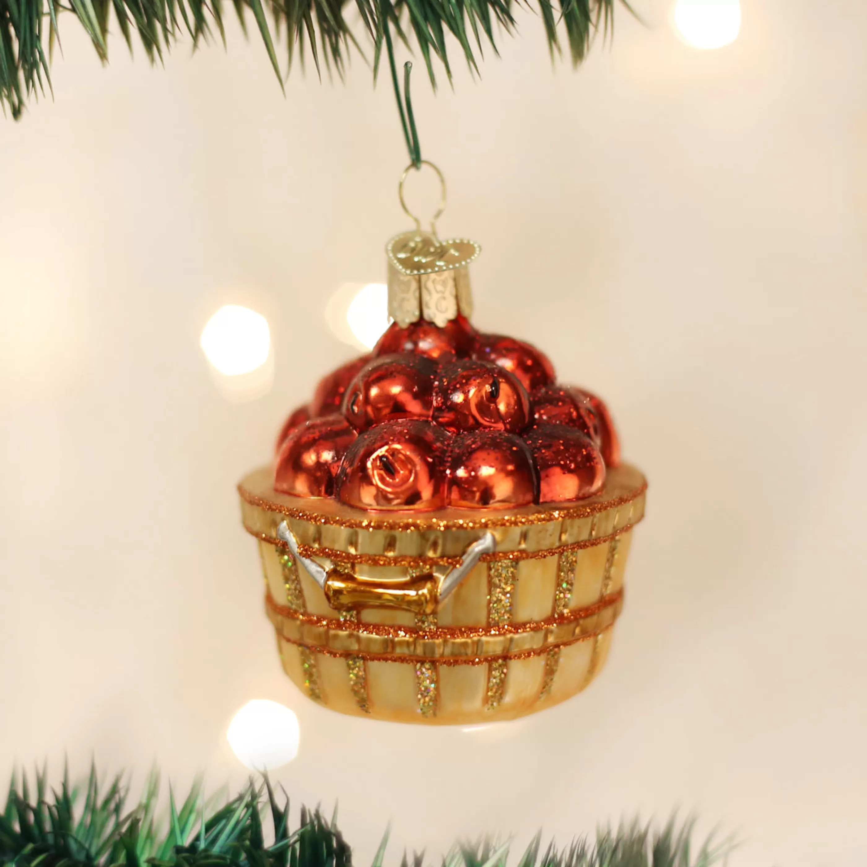 Kasa World Ltd Apple Basket Ornament