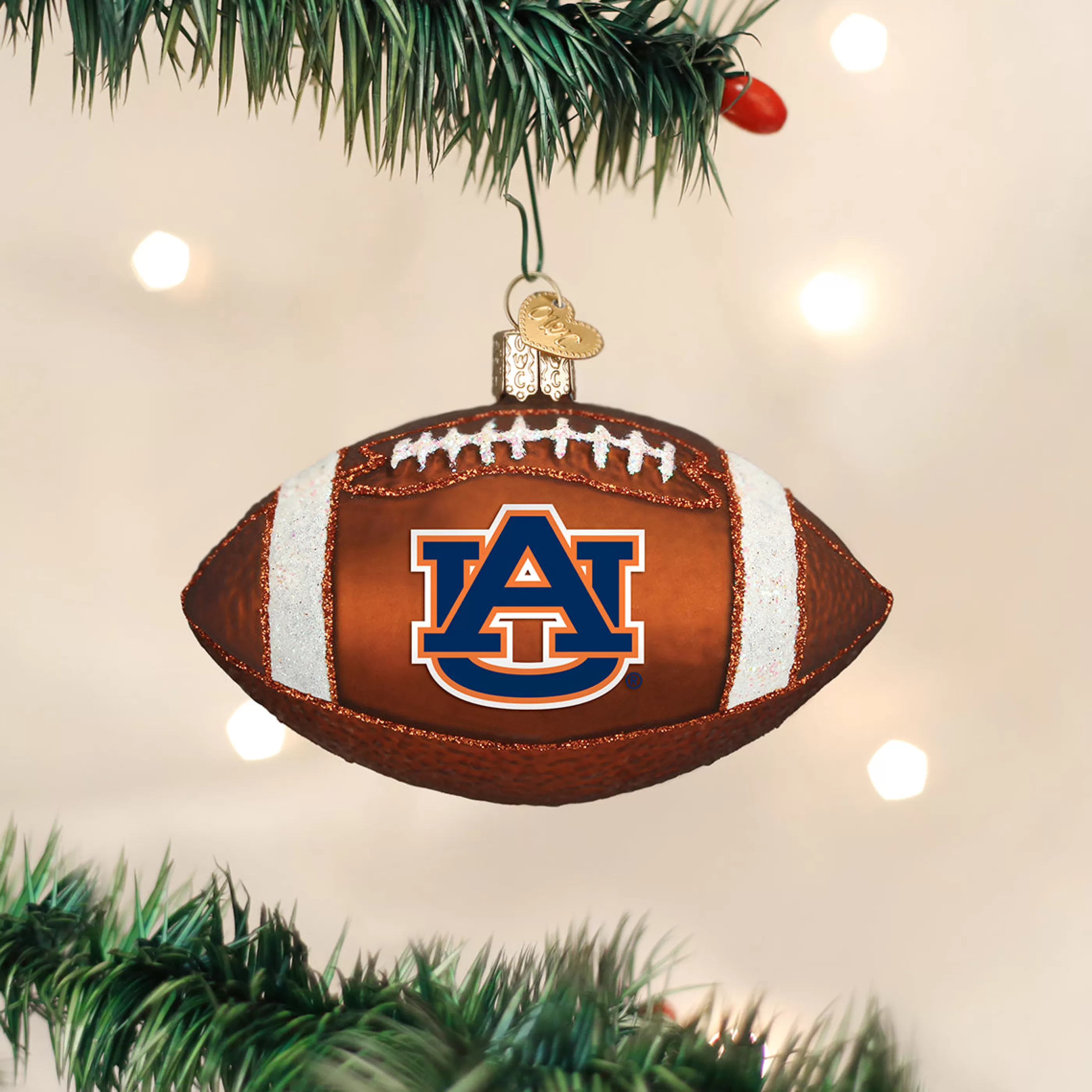 EAST WEST Auburn Football Ornament