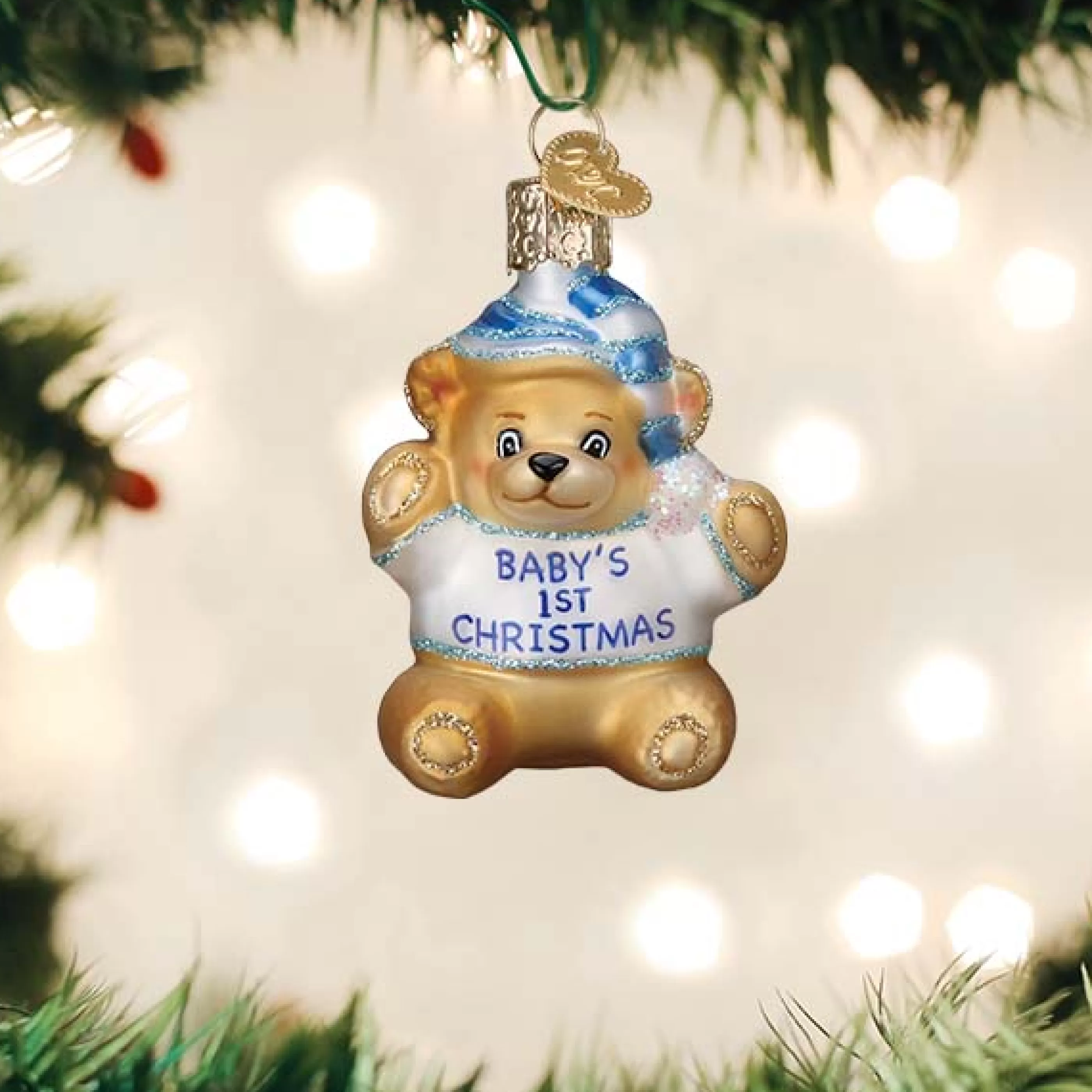 Kasa World Ltd Baby Boy's First Teddy Bear Ornament