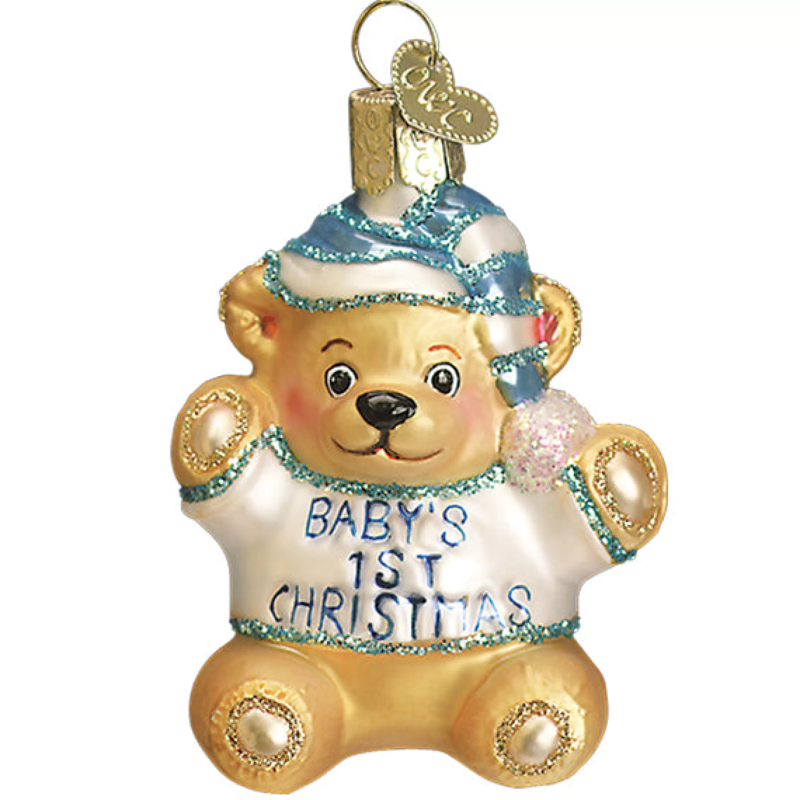 Kasa World Ltd Baby Boy's First Teddy Bear Ornament