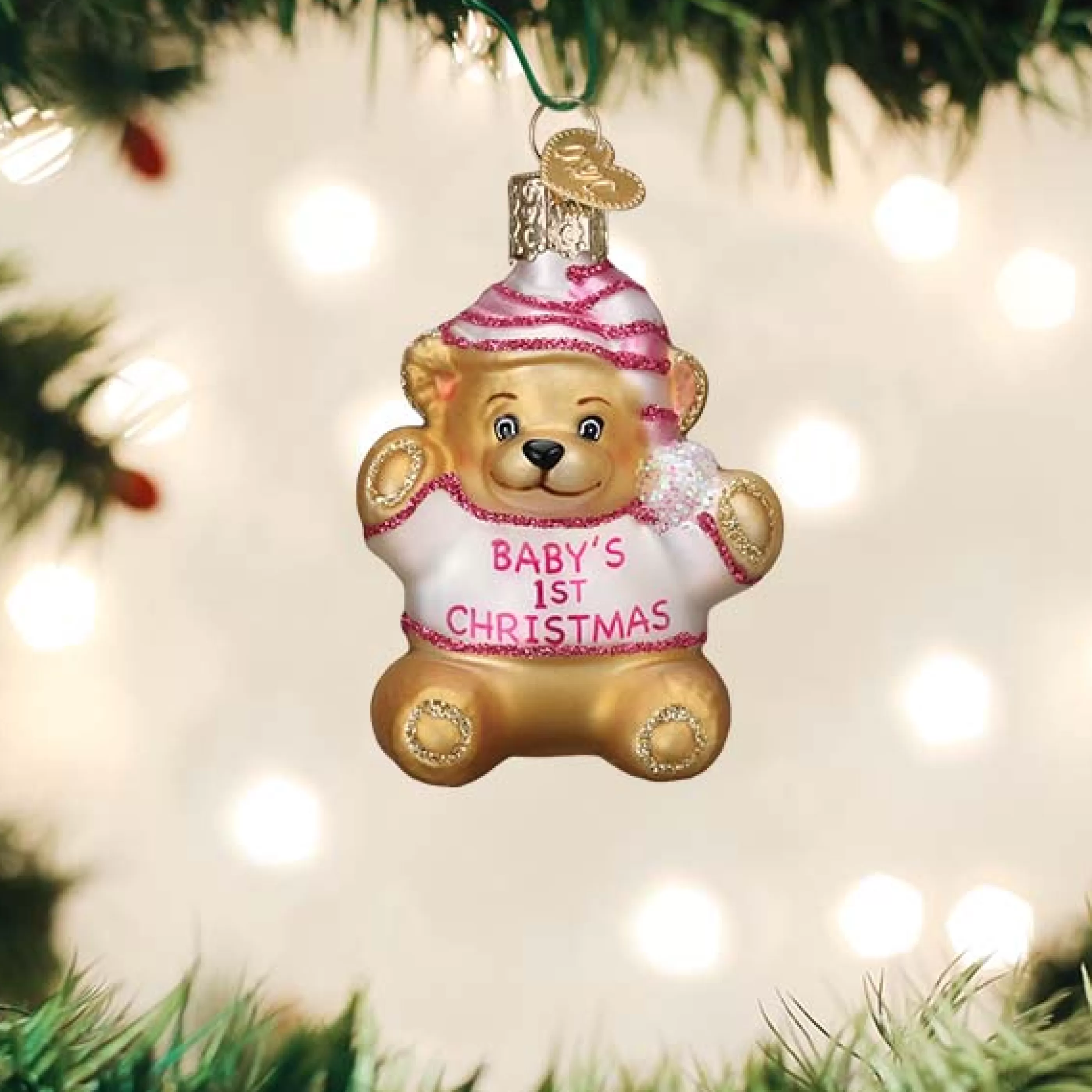 Kasa World Ltd Baby Girl's First Teddy Bear Ornament