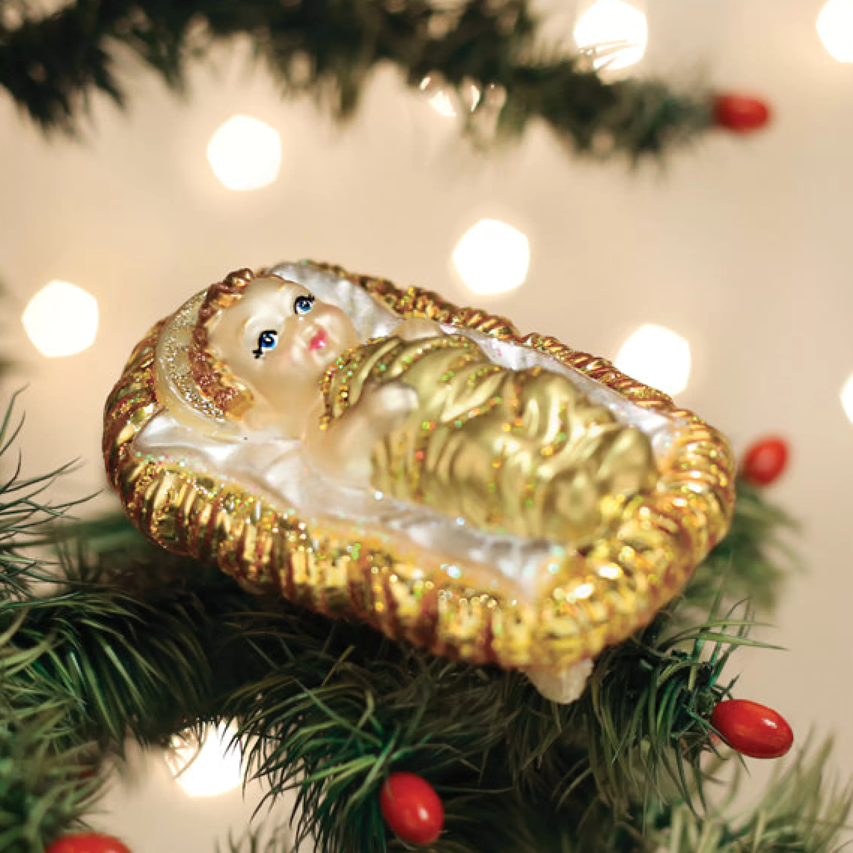 Kasa World Ltd Baby Jesus In Manger Ornament