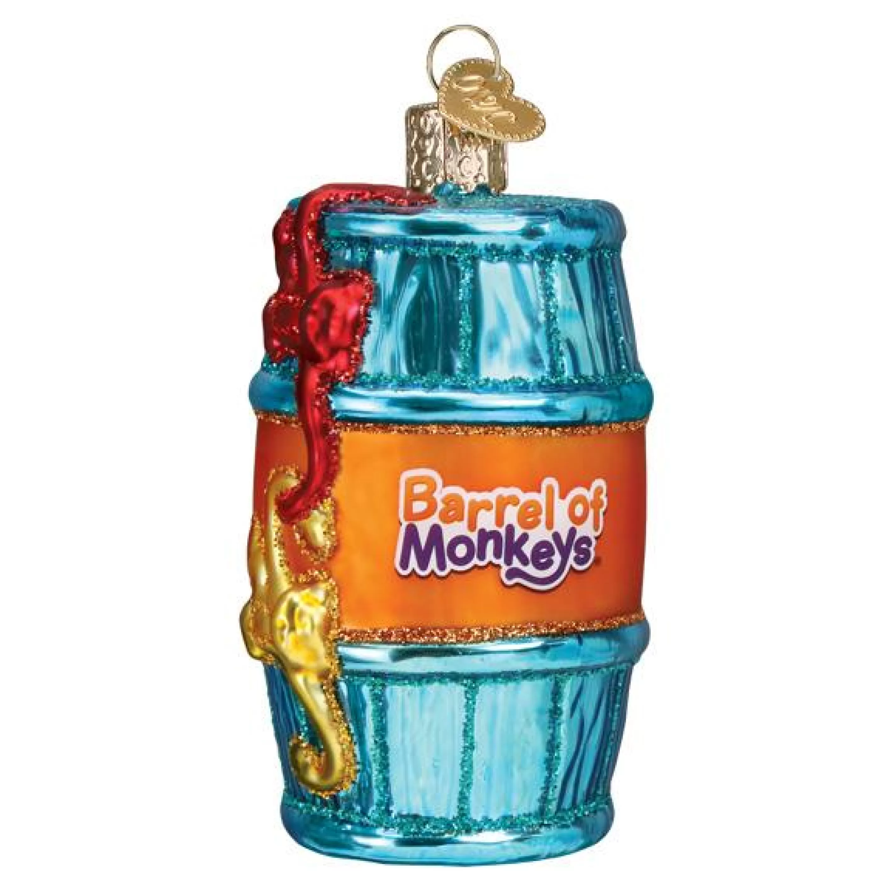 EAST WEST Barrel Of Monkeys Ornament