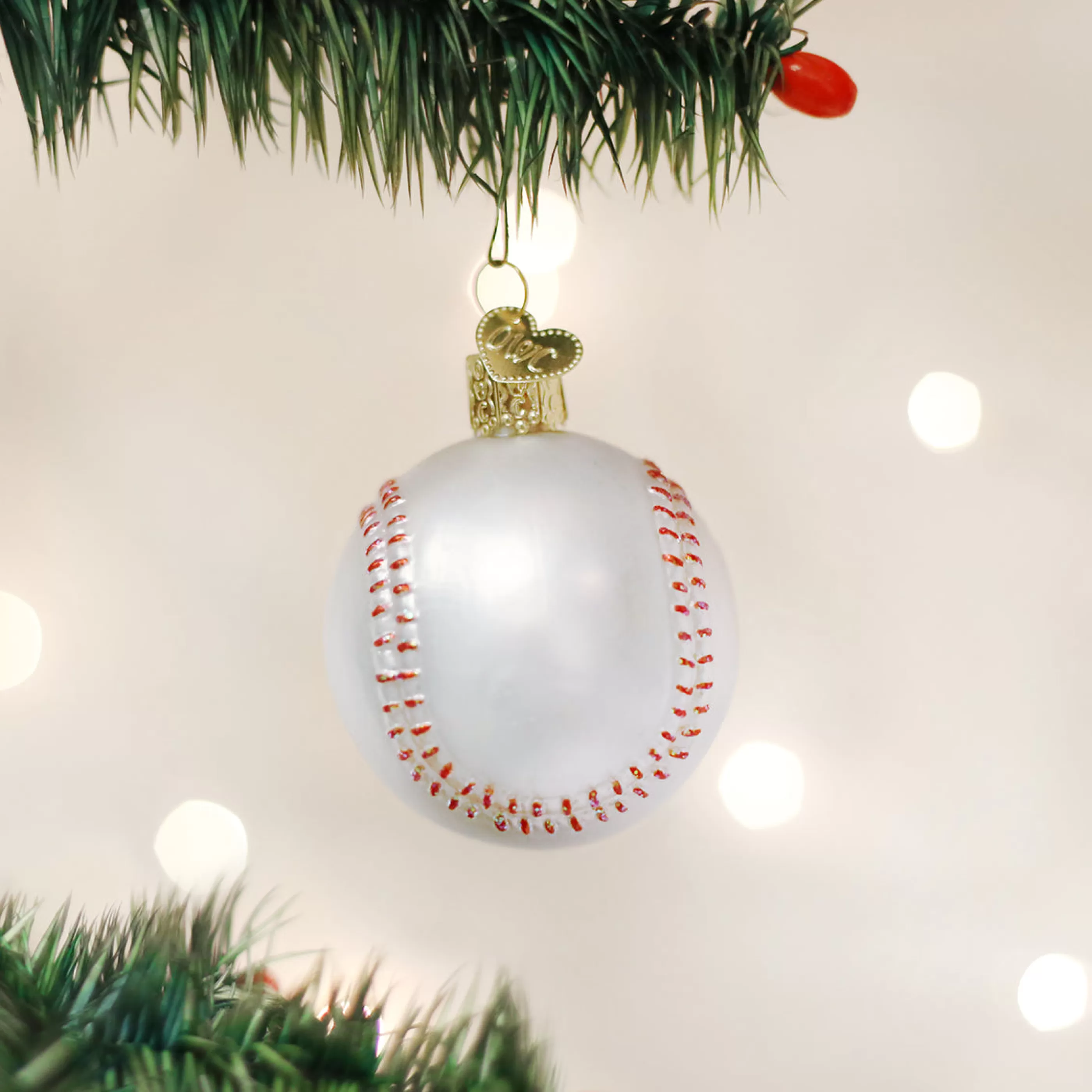 EAST WEST Baseball Christmas Ornament