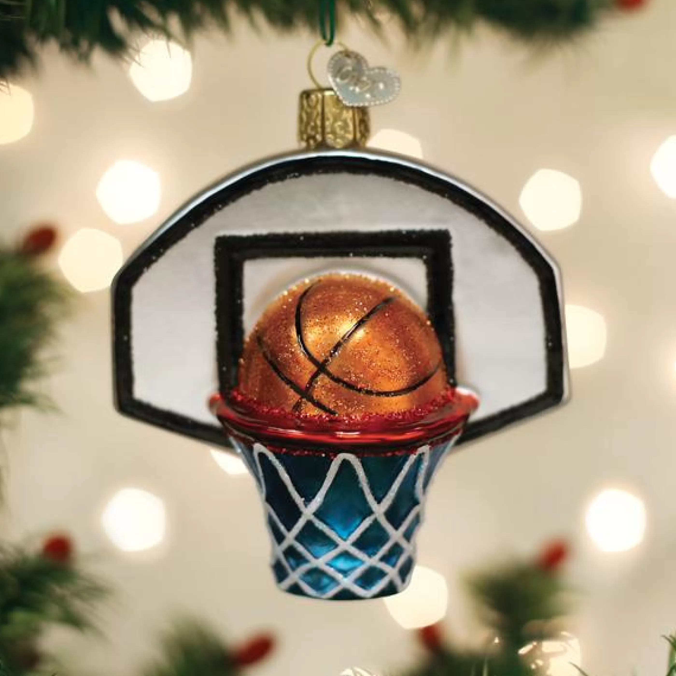 EAST WEST Basketball Hoop Ornament