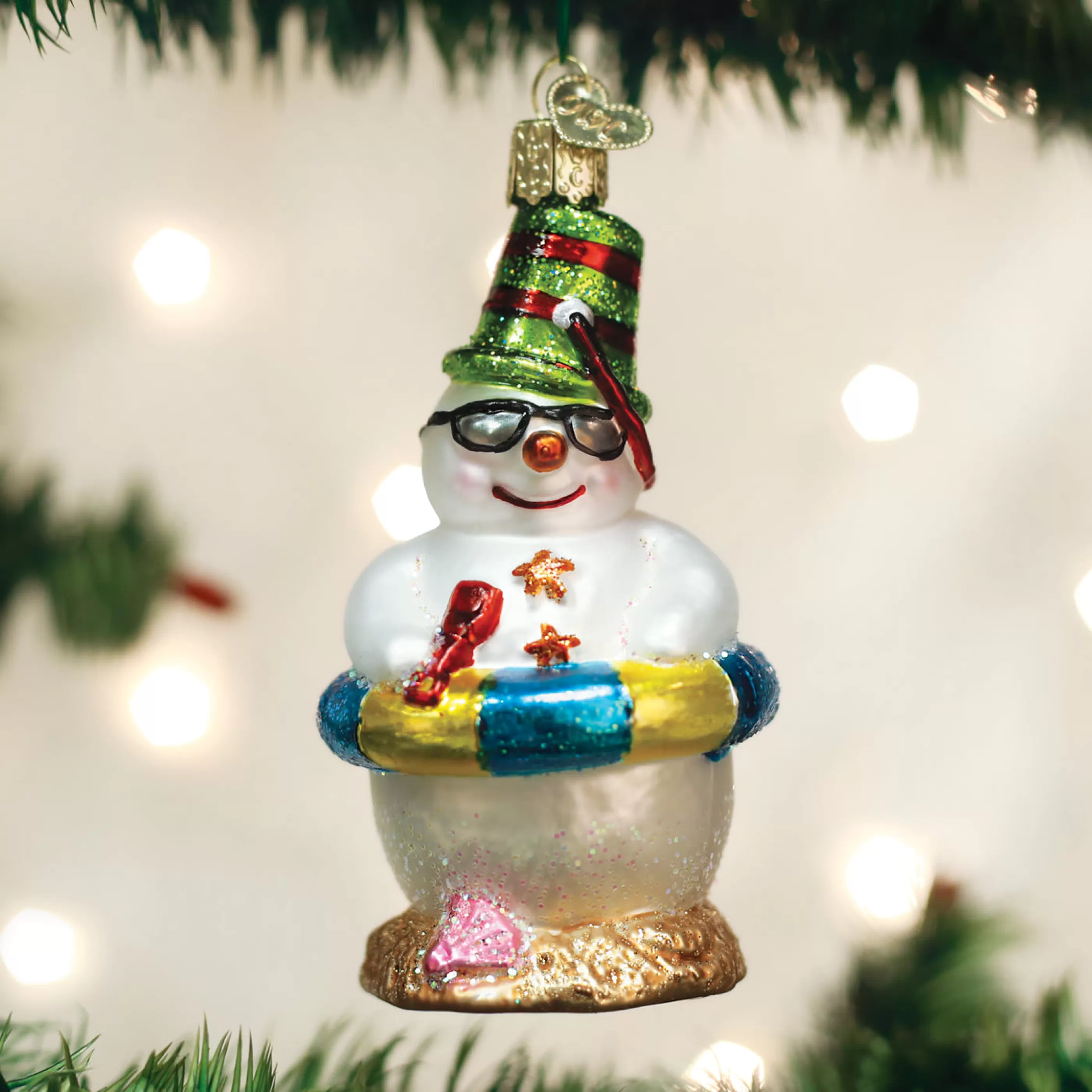 Kasa World Ltd Beach Snowman Christmas Ornament