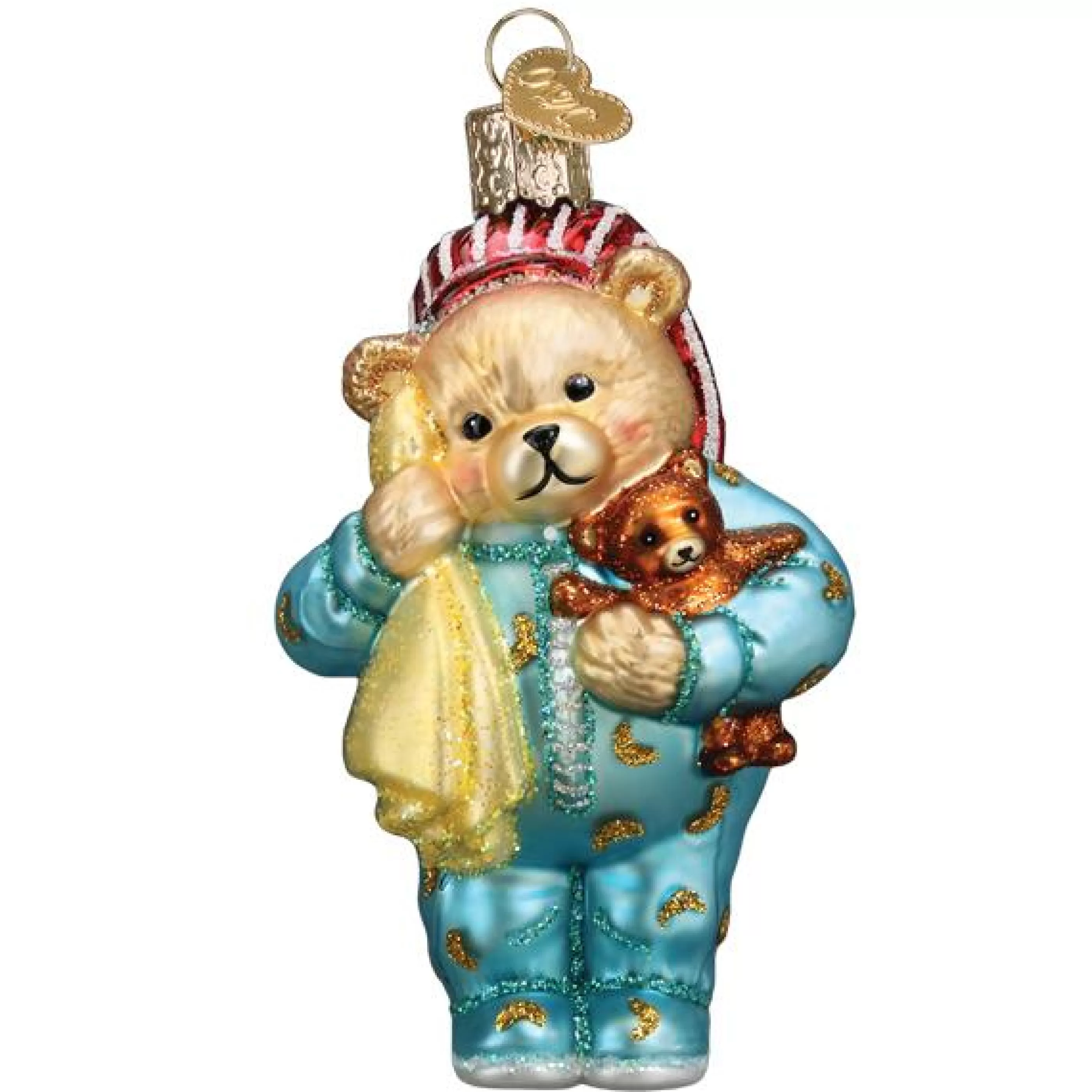 EAST WEST Bedtime Teddy Bear Ornament