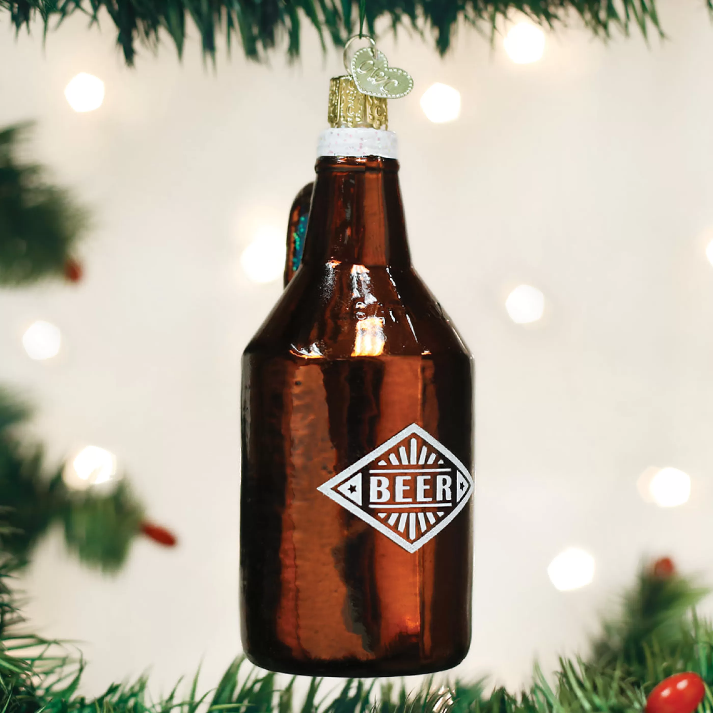 EAST WEST Beer Growler Ornament