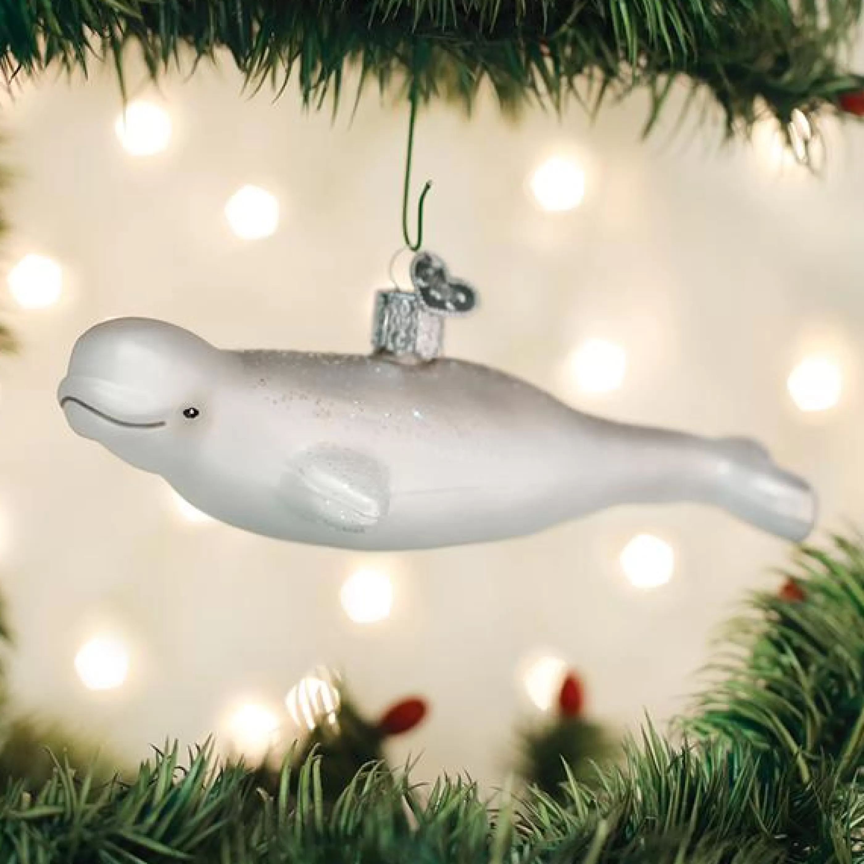 EAST WEST Beluga Whale Ornament