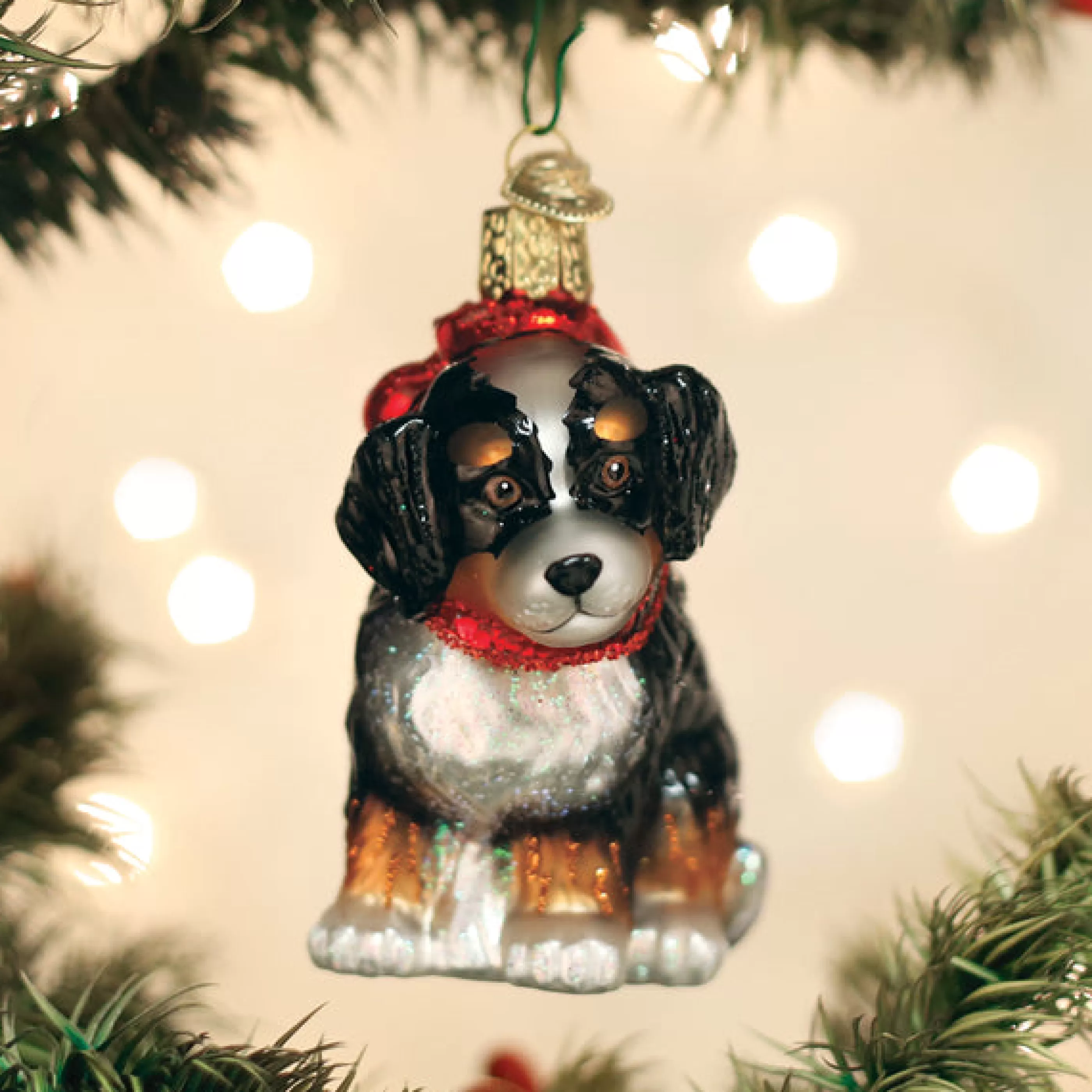 EAST WEST Bernedoodle Puppy Ornament