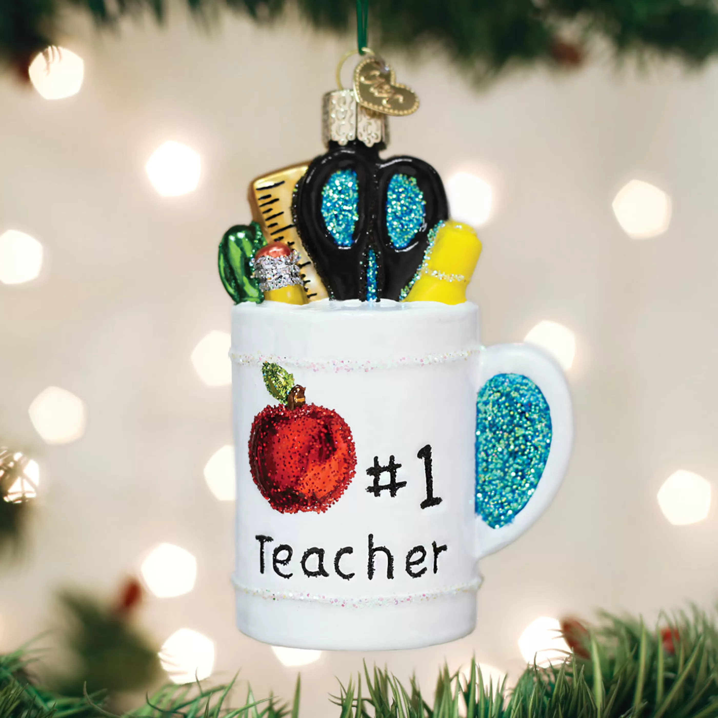 Kasa World Ltd Best Teacher Mug Ornament