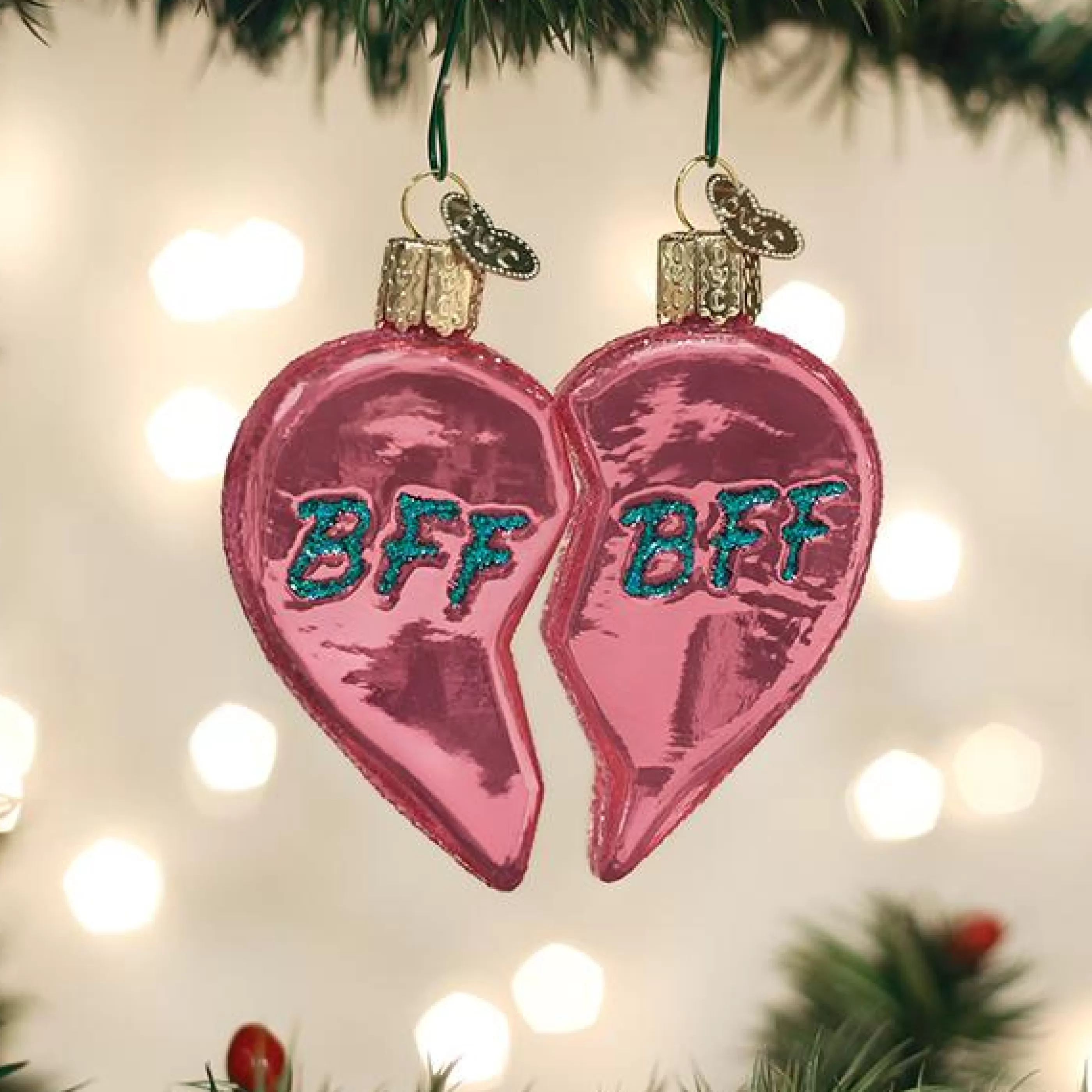 Kasa World Ltd Bff Hearts Ornament