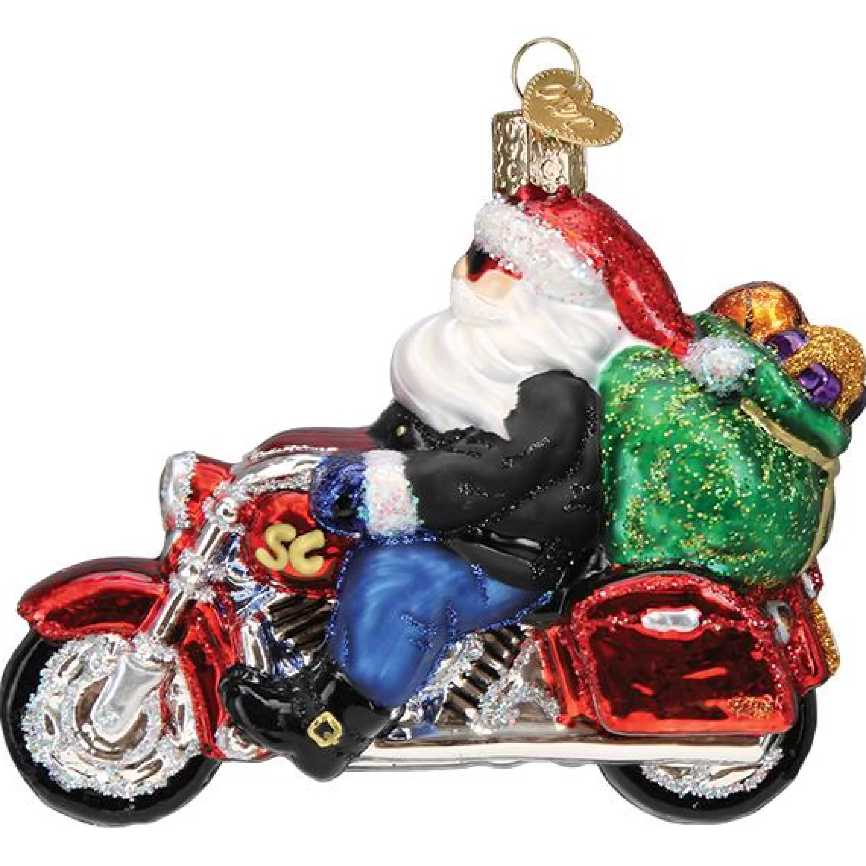 Kasa World Ltd Biker Santa Ornament