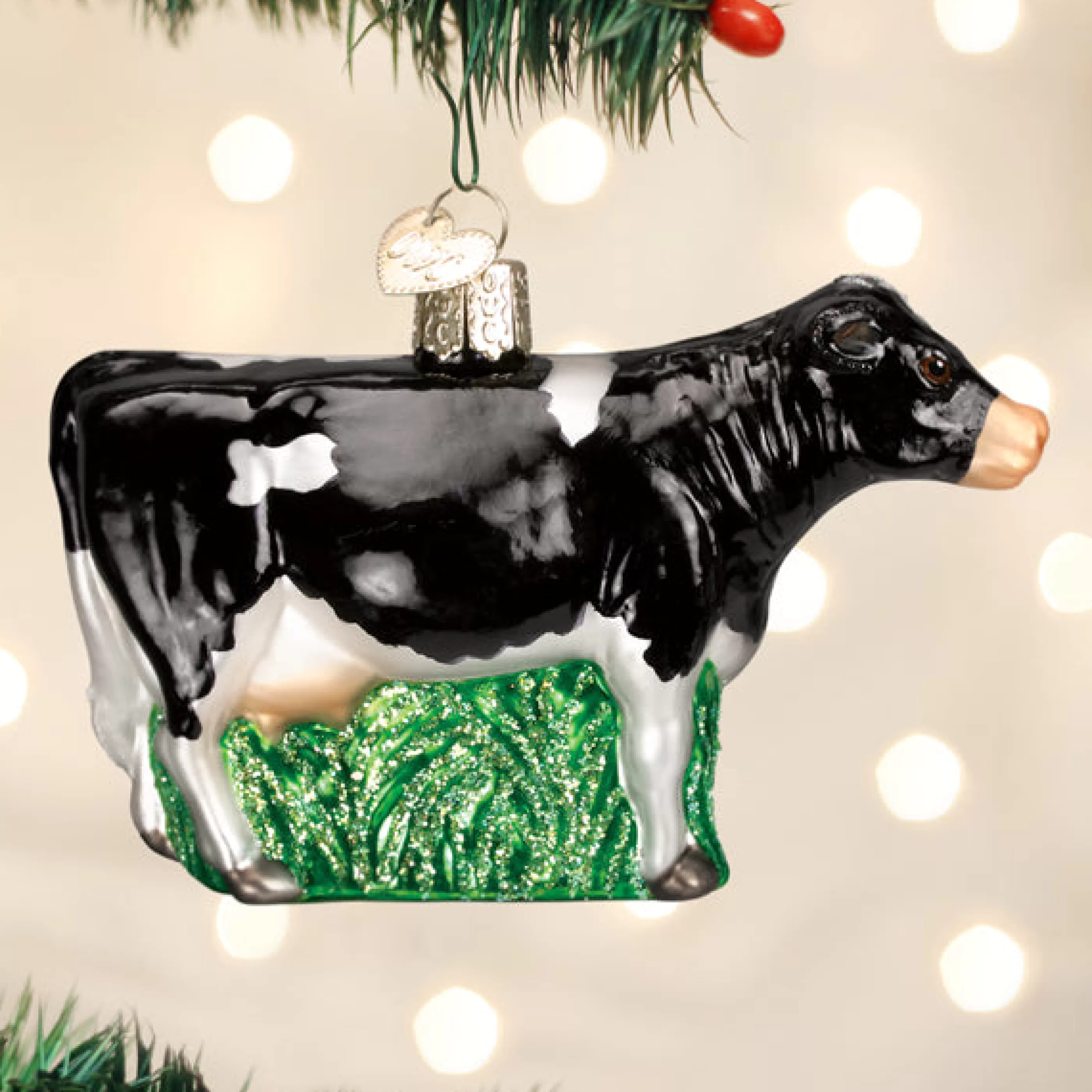 Kasa World Ltd Black Dairy Cow Ornament