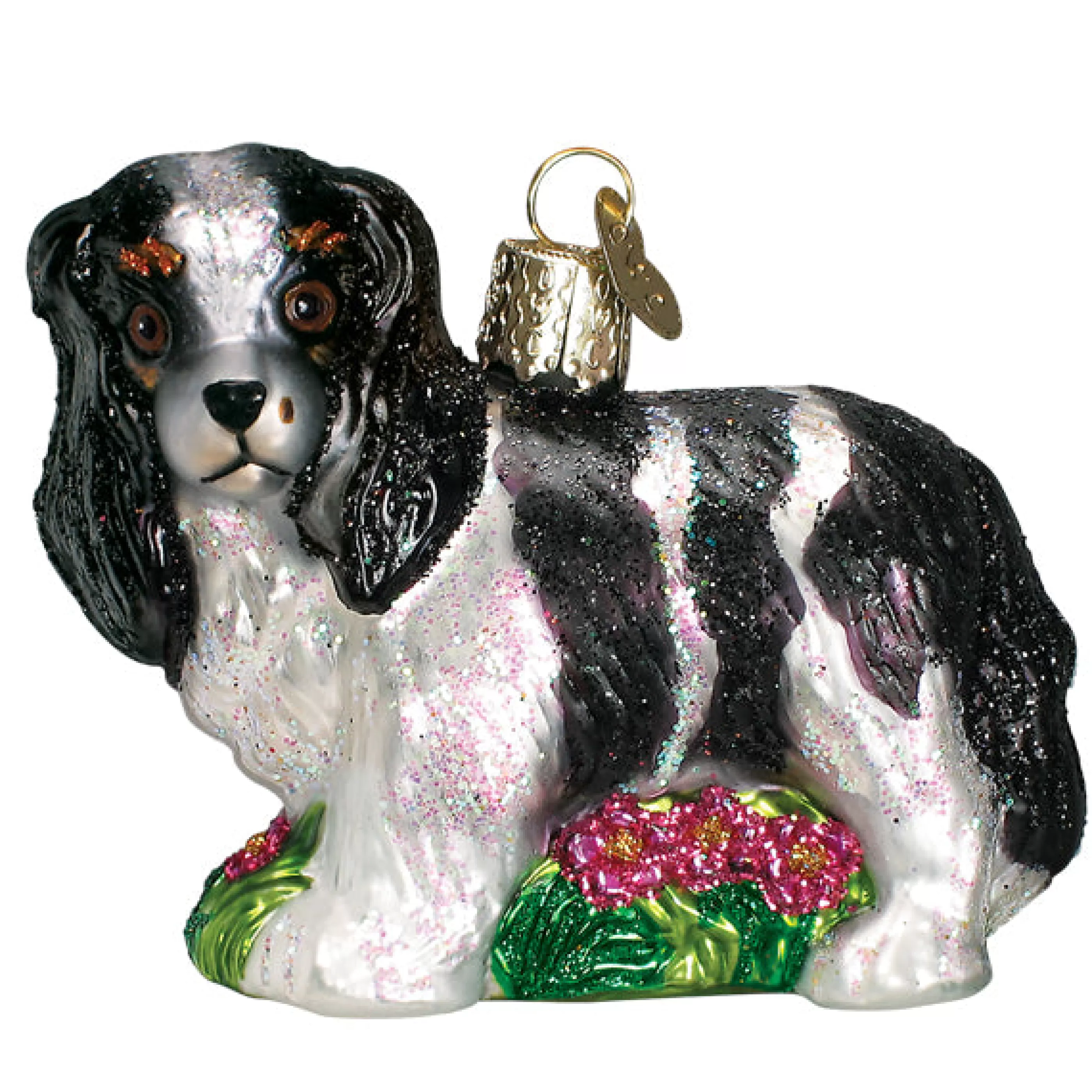 Kasa World Ltd Black/White King Charles Spani Ornament