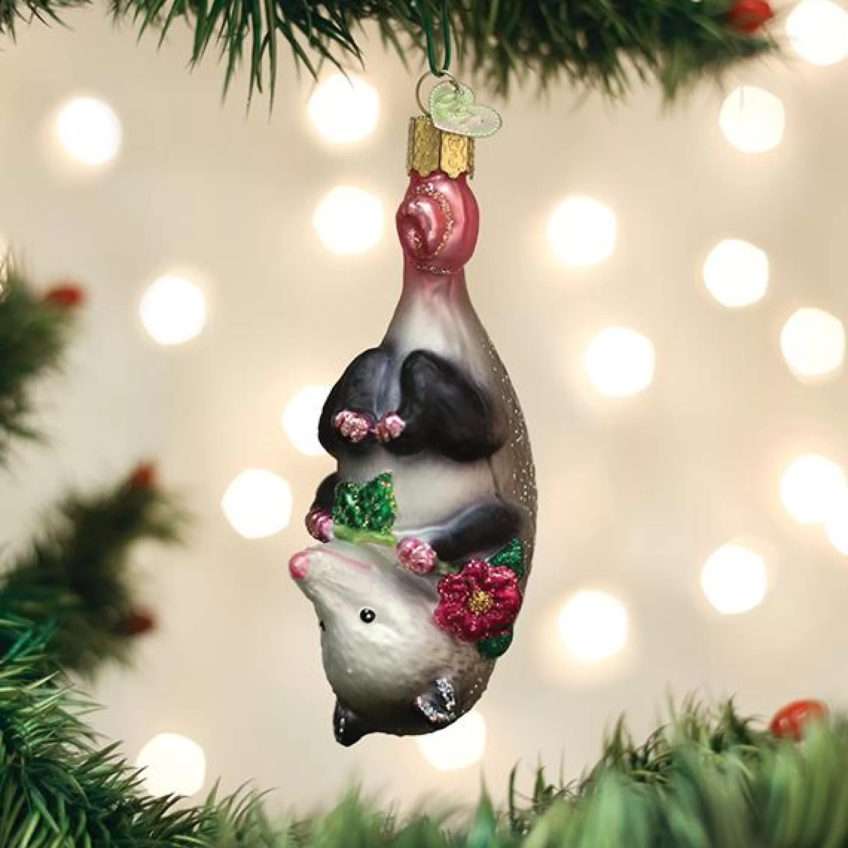 EAST WEST Blossom Opossum Ornament