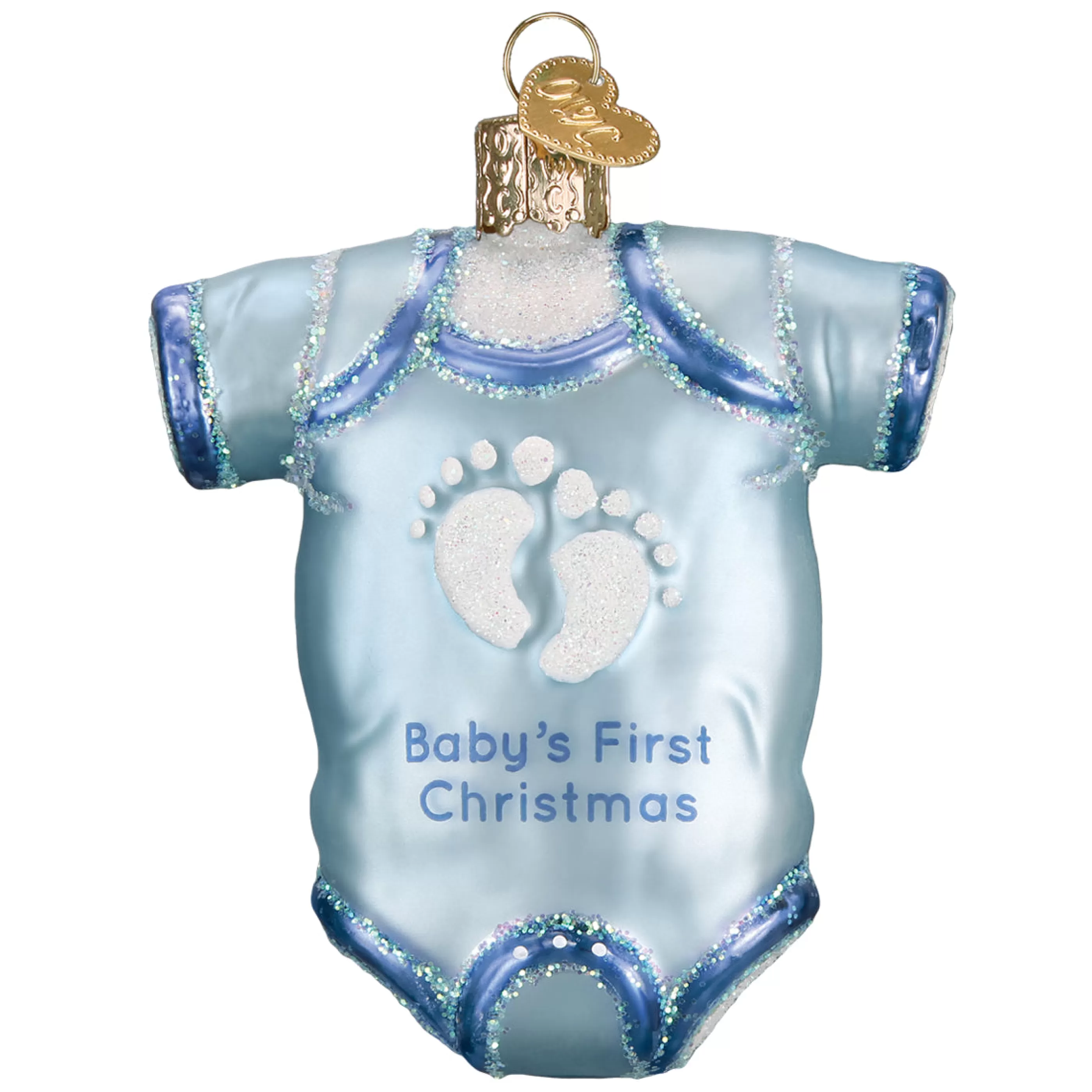 Kasa World Ltd Blue Baby Onesie Ornament