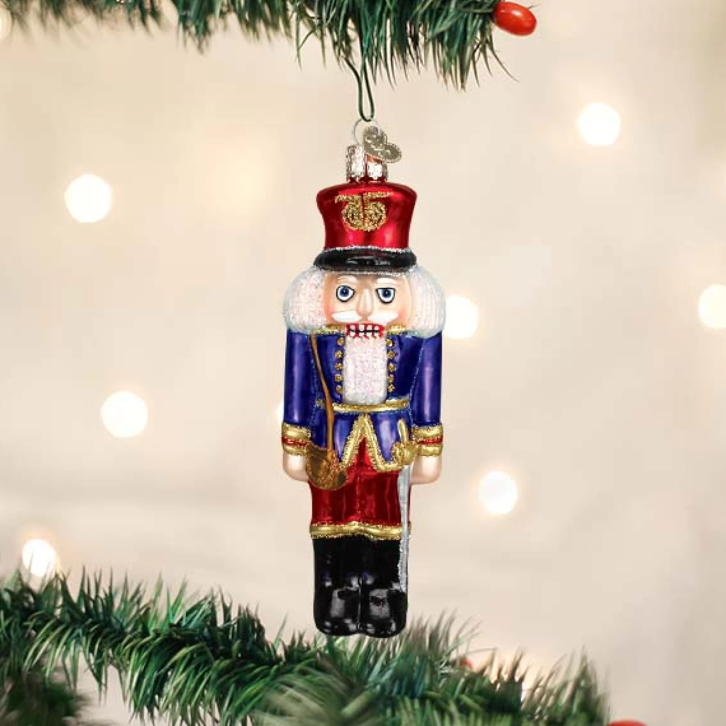 Kasa World Ltd Blue Coat Soldier Nutcracker Ornament