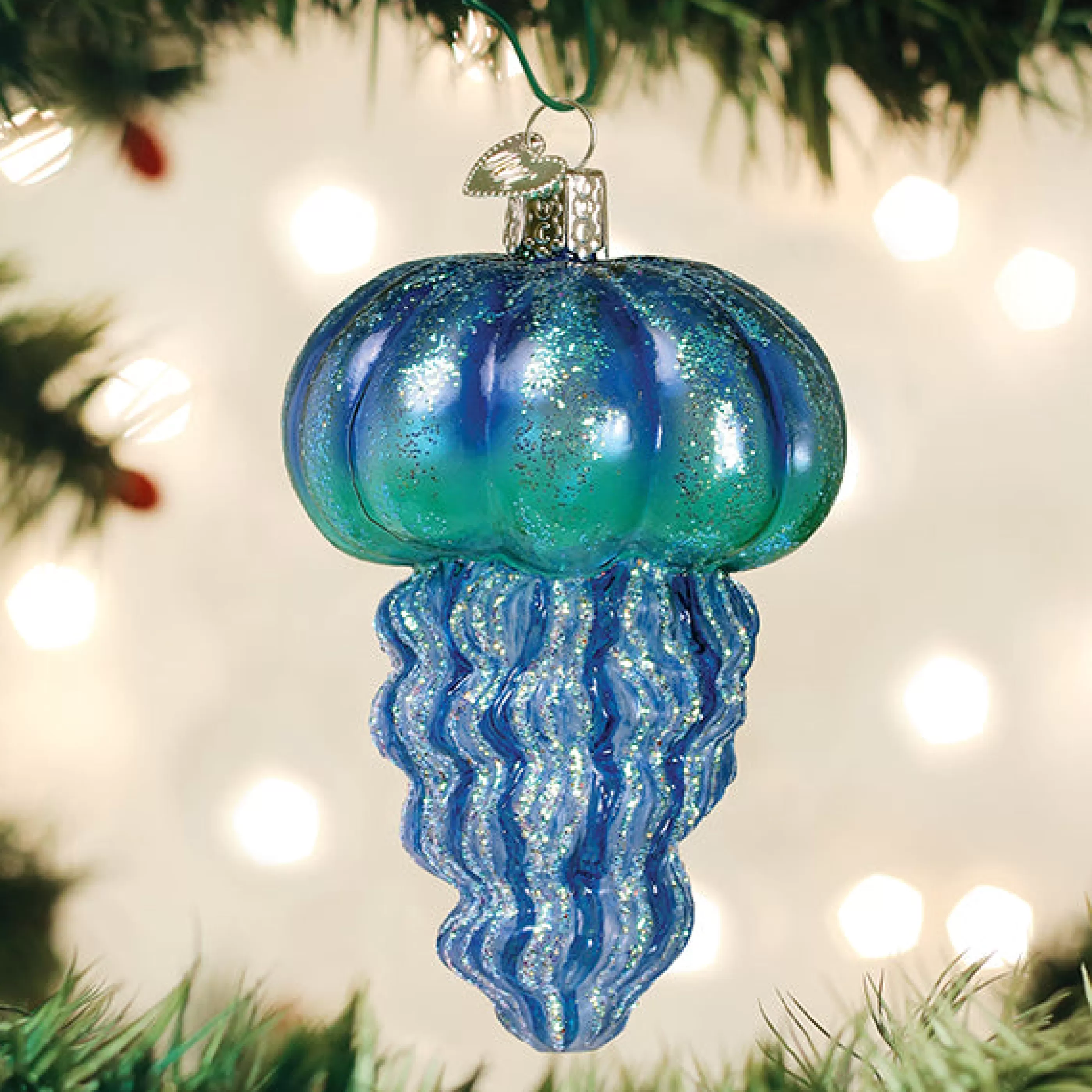 Kasa World Ltd Blue Jellyfish Ornament