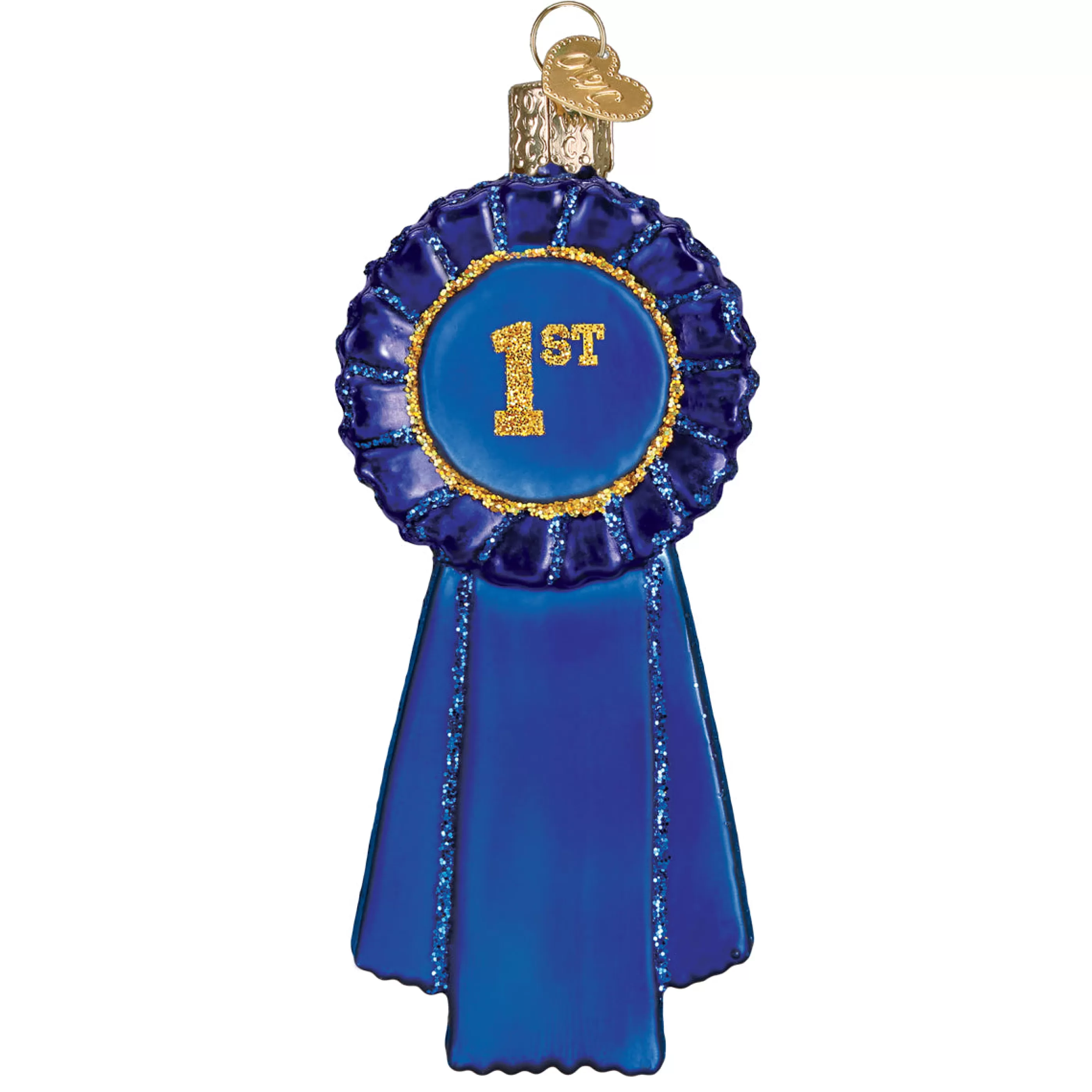 EAST WEST Blue Ribbon Ornament