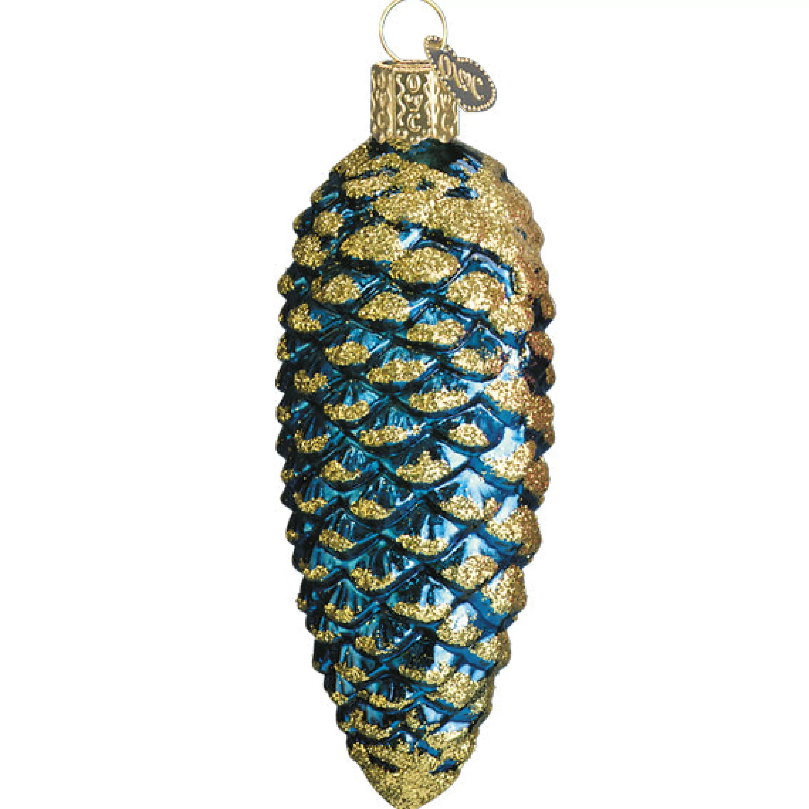 Kasa World Ltd Blue Shimmering Cone Ornament