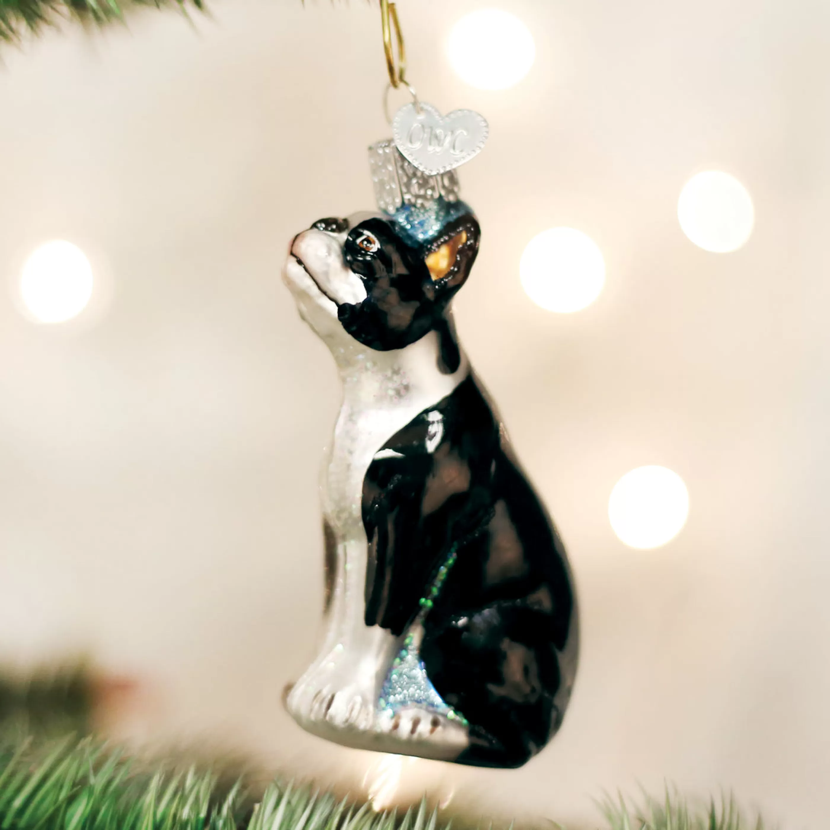 EAST WEST Boston Terrier Ornament