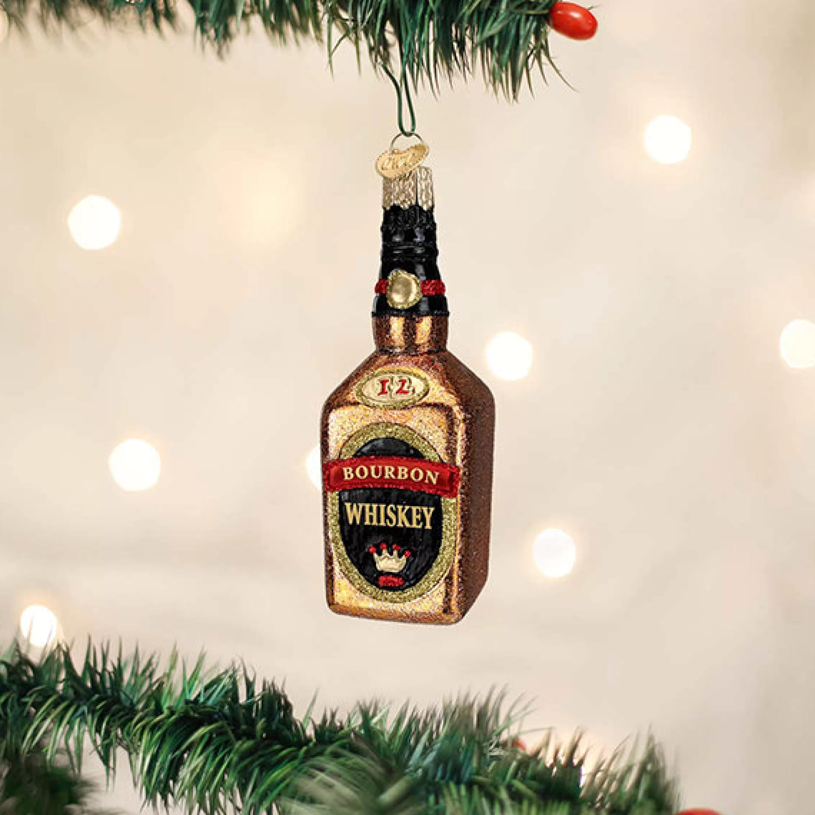 Kasa World Ltd Bourbon Bottle Ornament