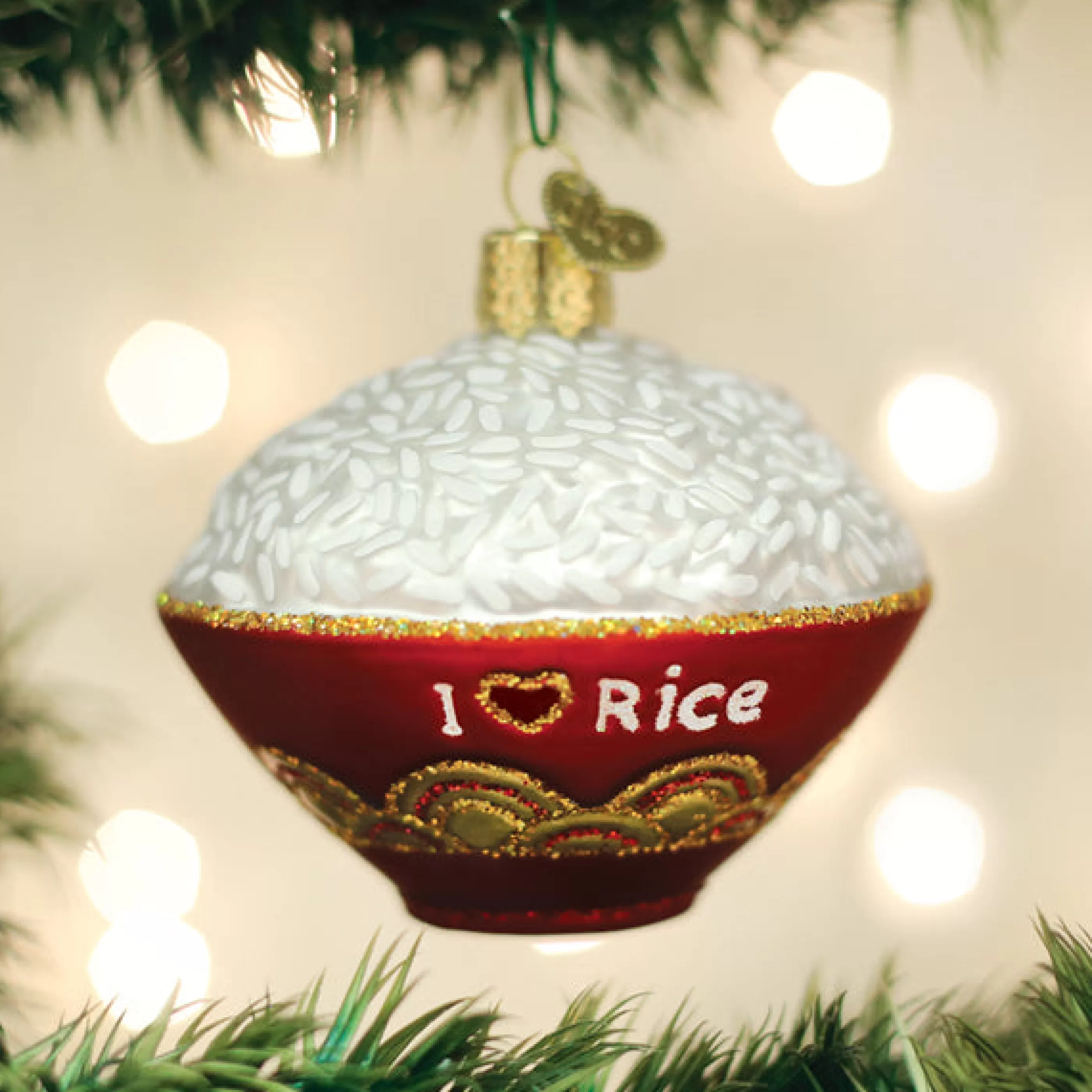 NF-EAST WEST Bowl Of Rice Ornament