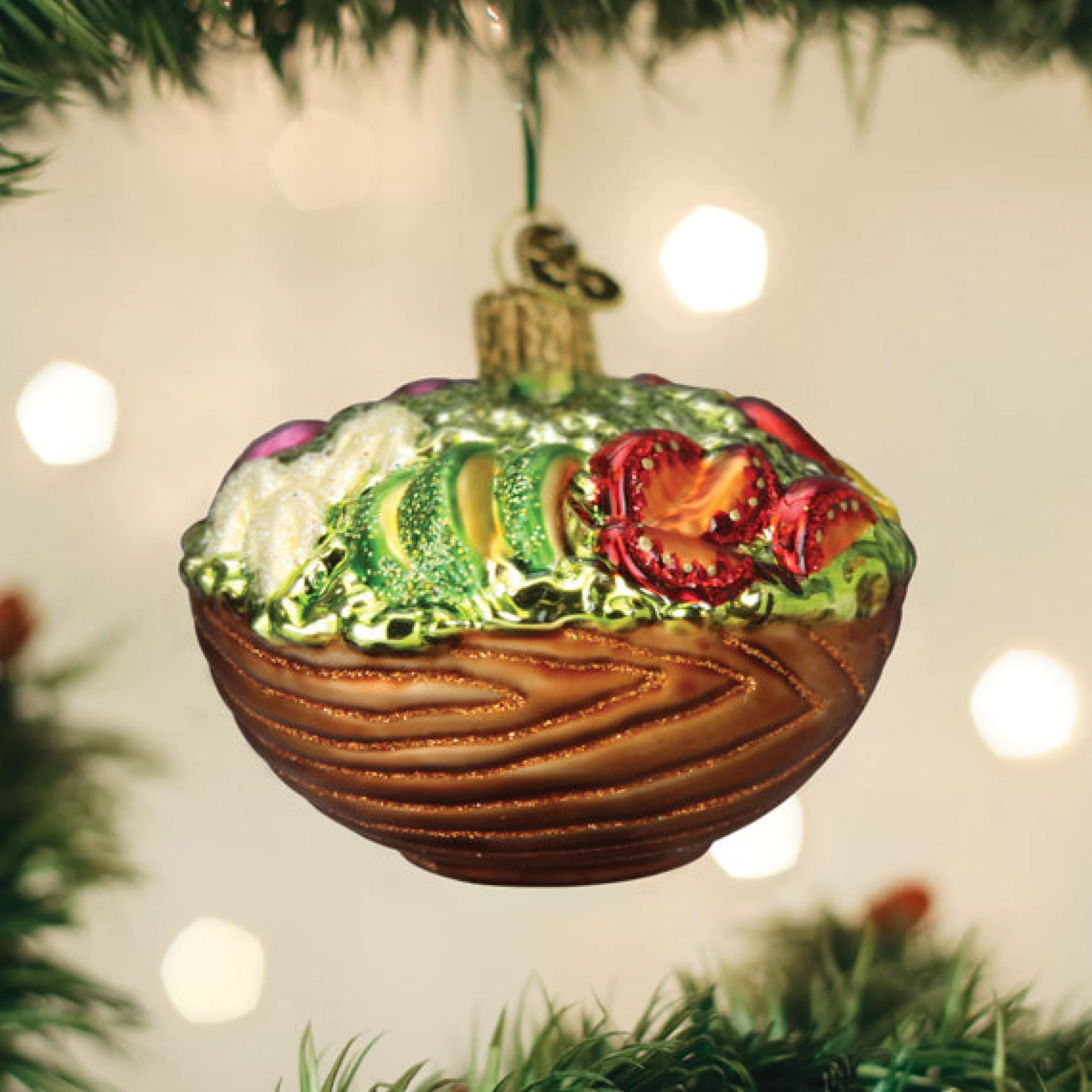 EAST WEST Bowl Of Salad Ornament