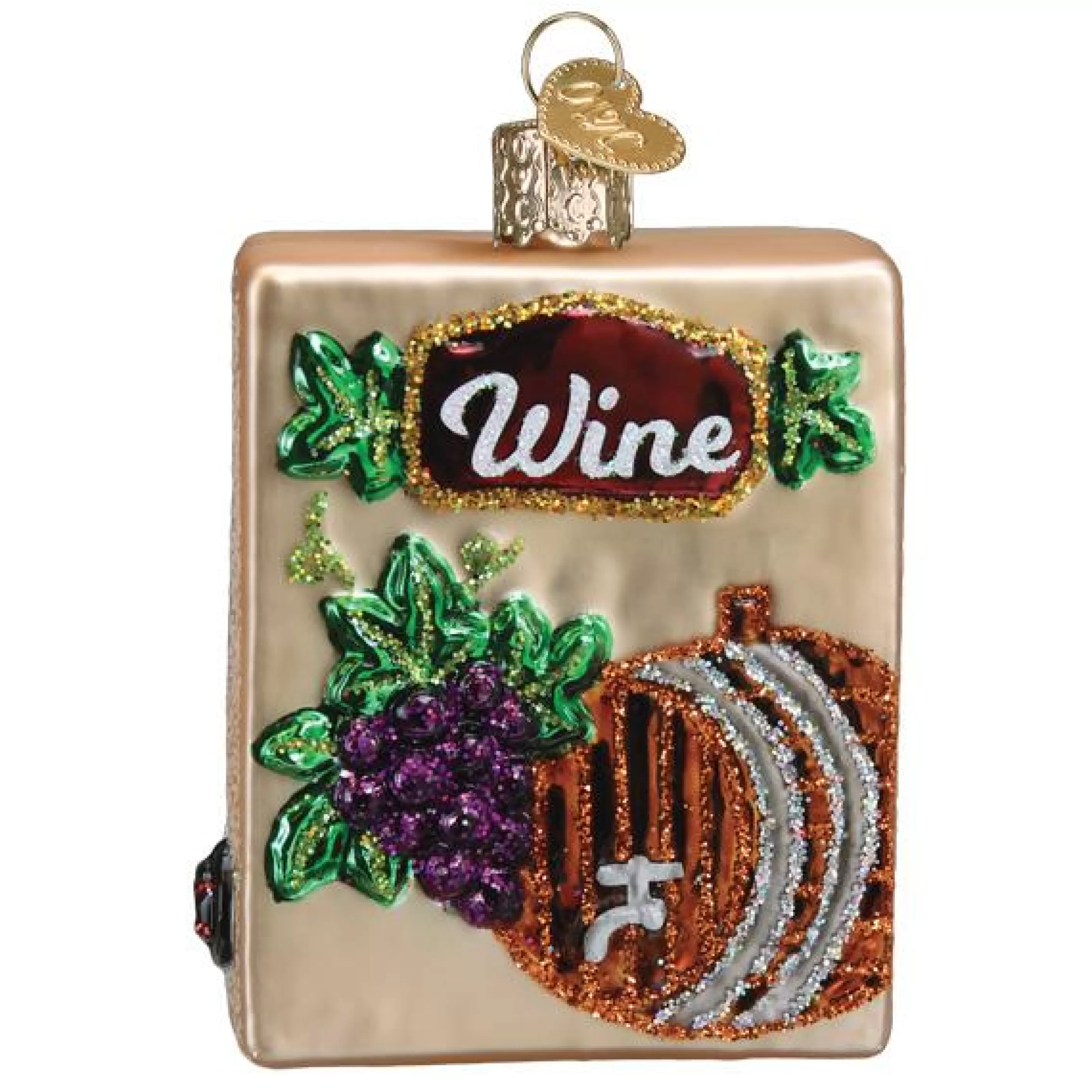 EAST WEST Boxed Wine Ornament