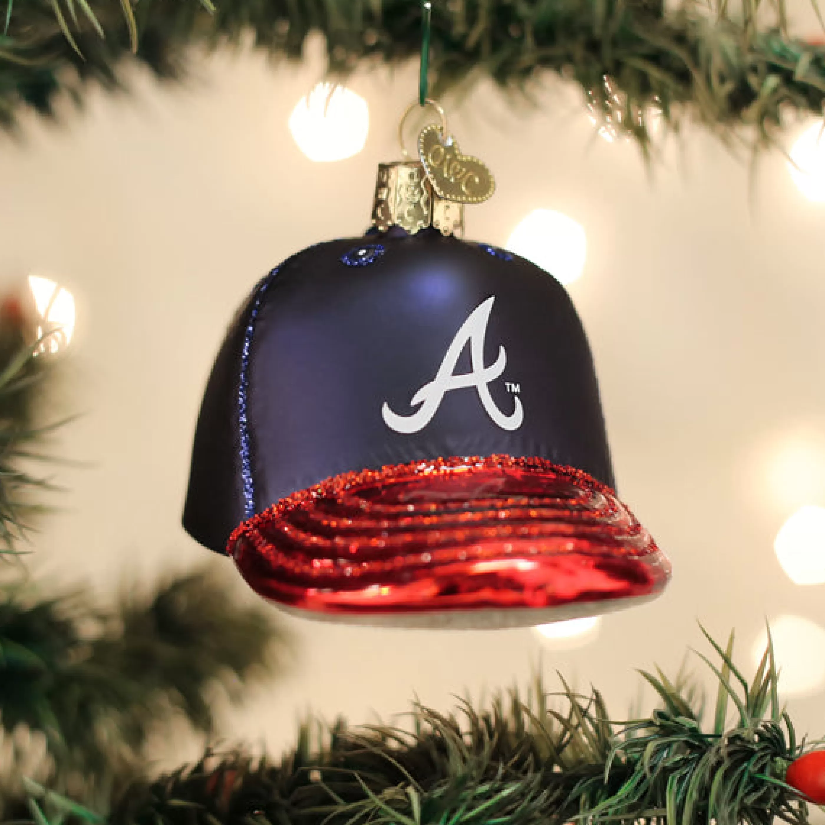 EAST WEST Braves Baseball Cap Ornament