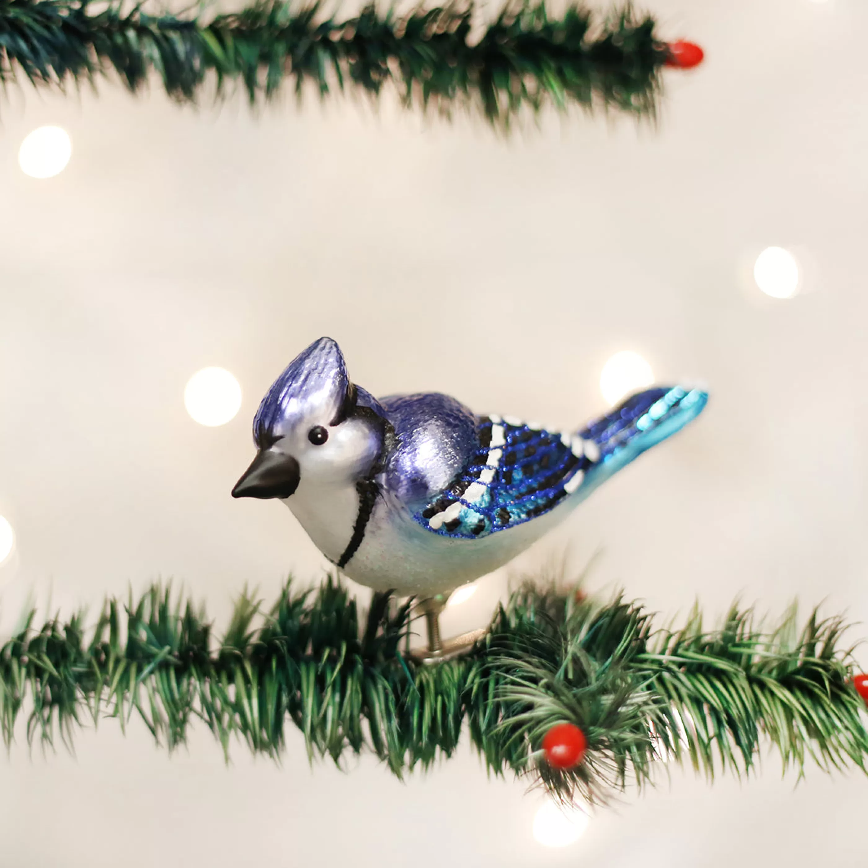 EAST WEST Bright Blue Jay Ornament