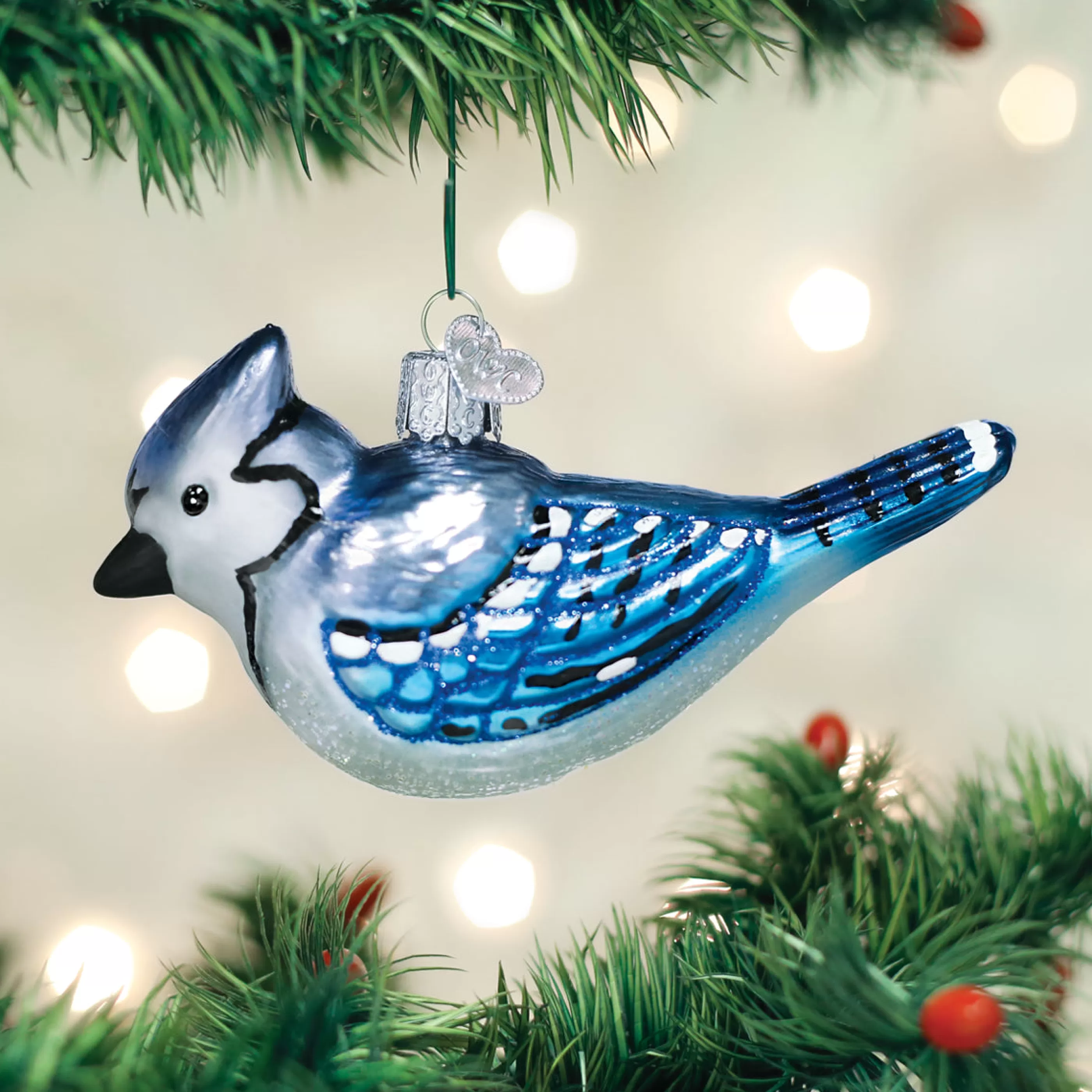 DUPLICATE FACTORY Bright Blue Jay Ornament