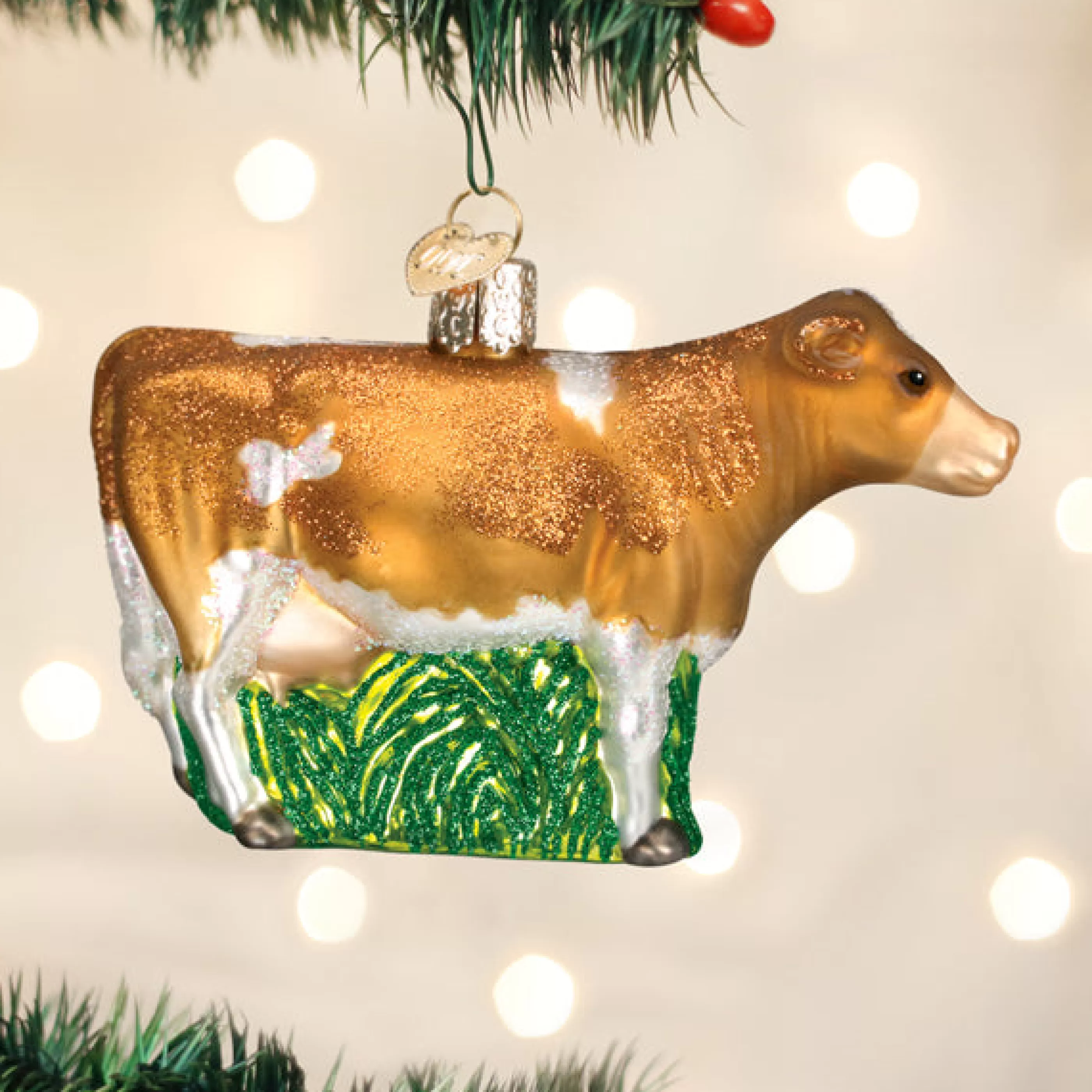 Kasa World Ltd Brown Dairy Cow Ornament