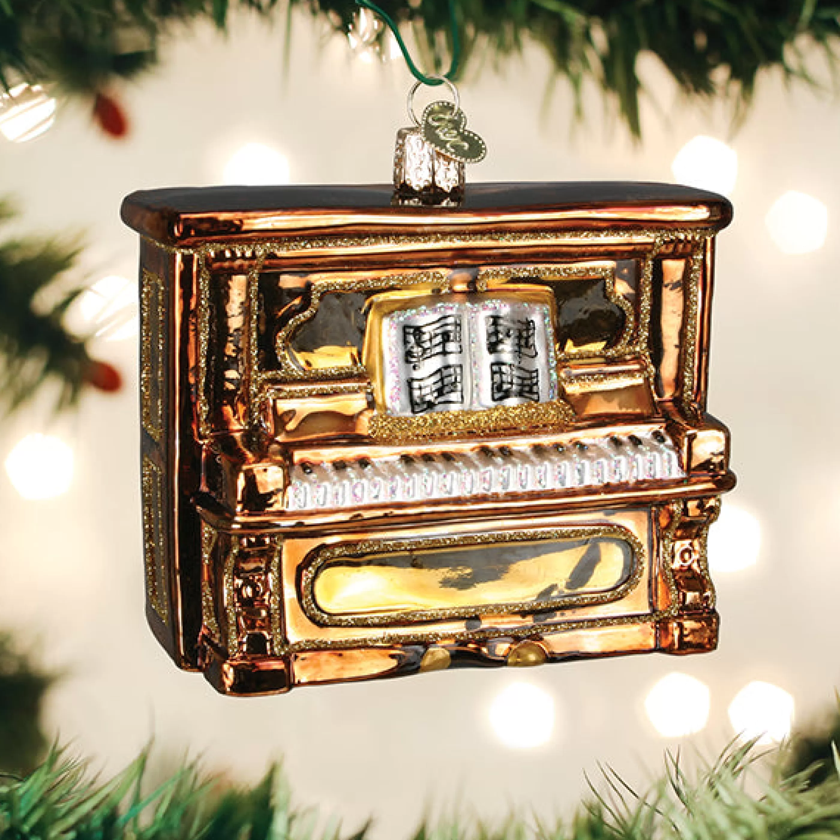 Kasa World Ltd Brown Upright Piano Ornament