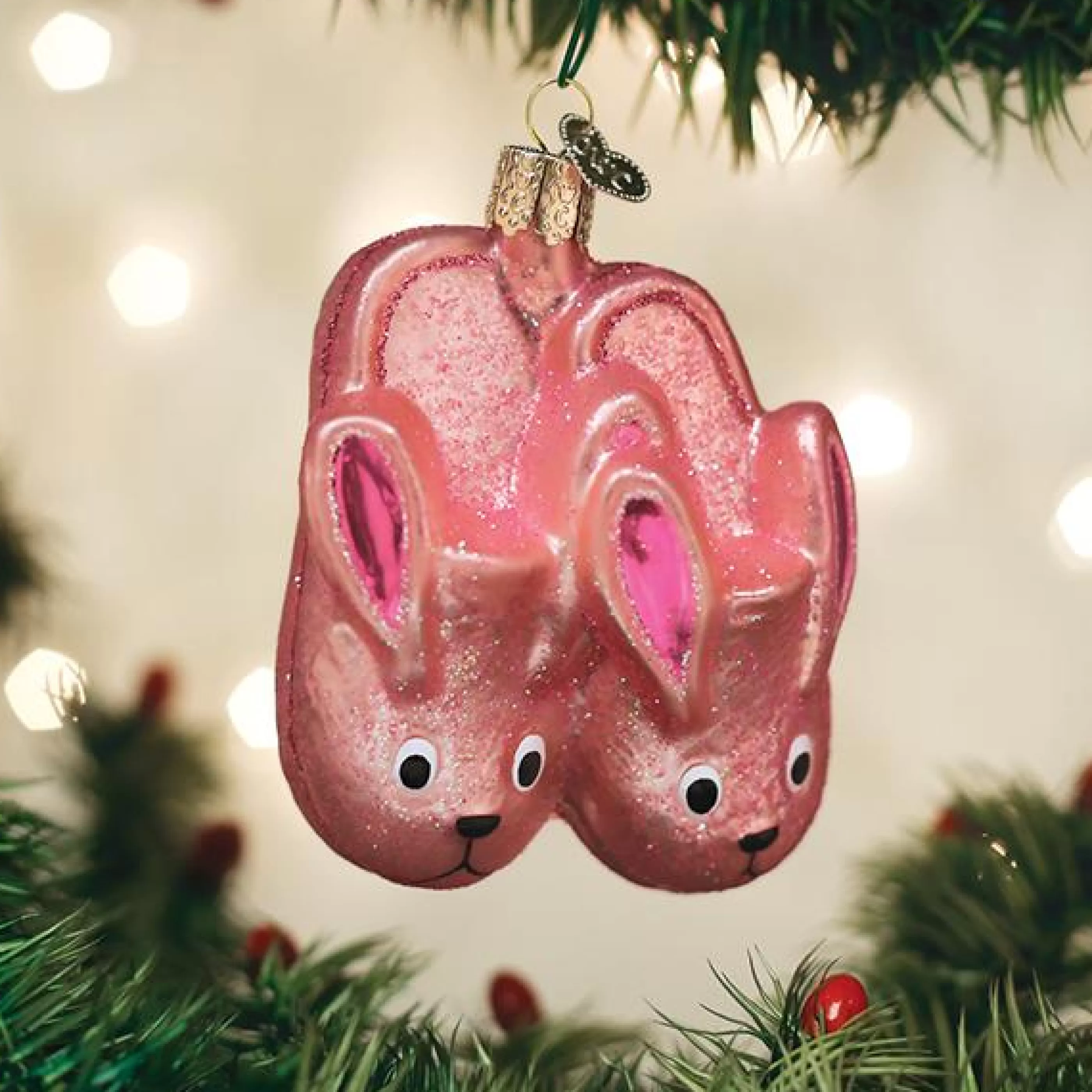 EAST WEST Bunny Slippers Ornament