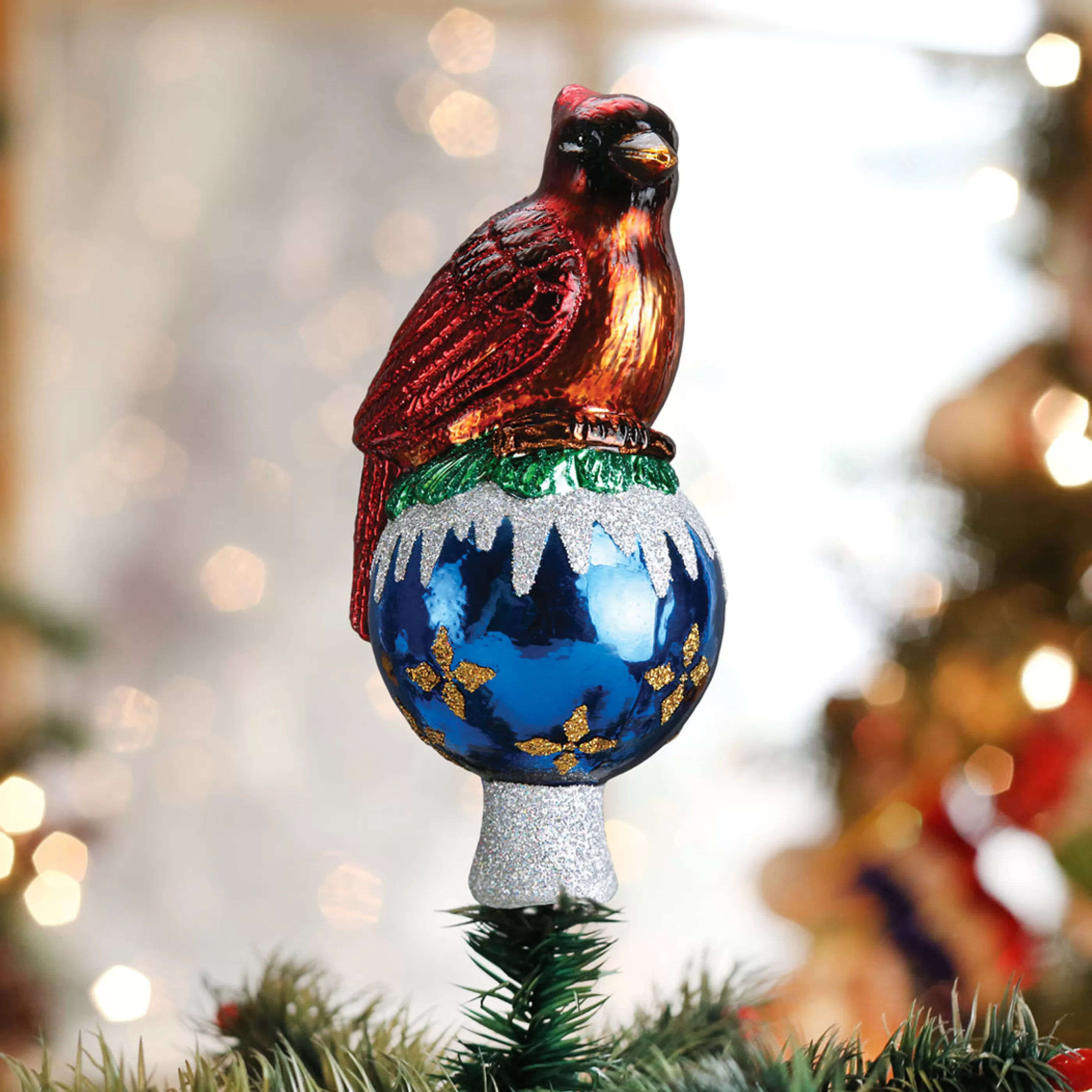 Kasa World Ltd Cardinal Tree Top Ornament