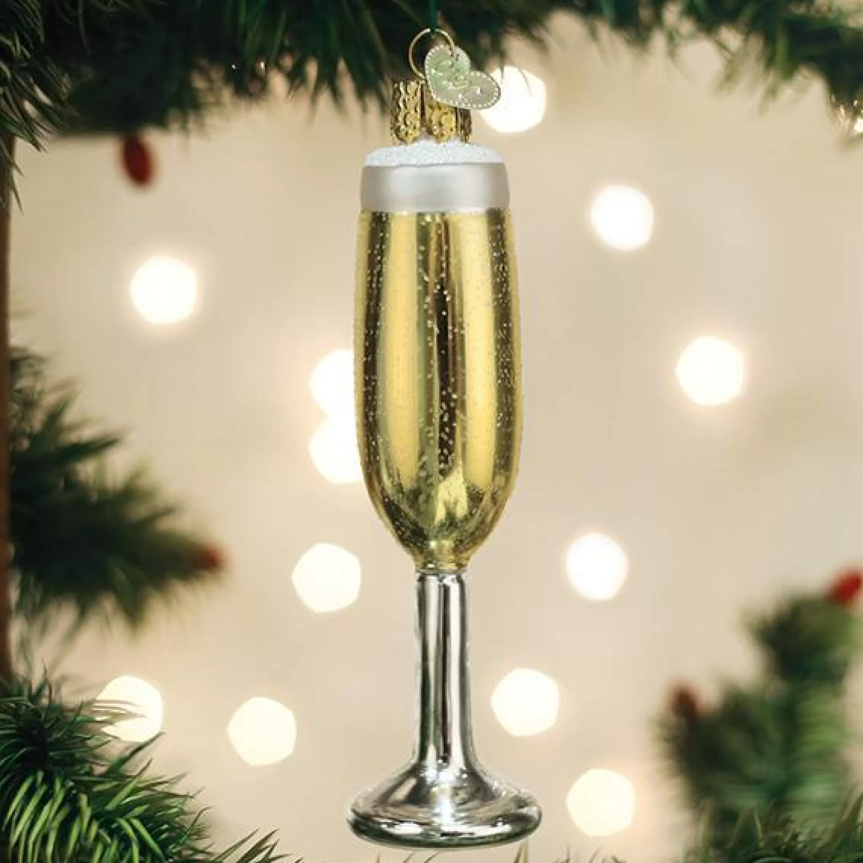 EAST WEST Champagne Flute Ornament