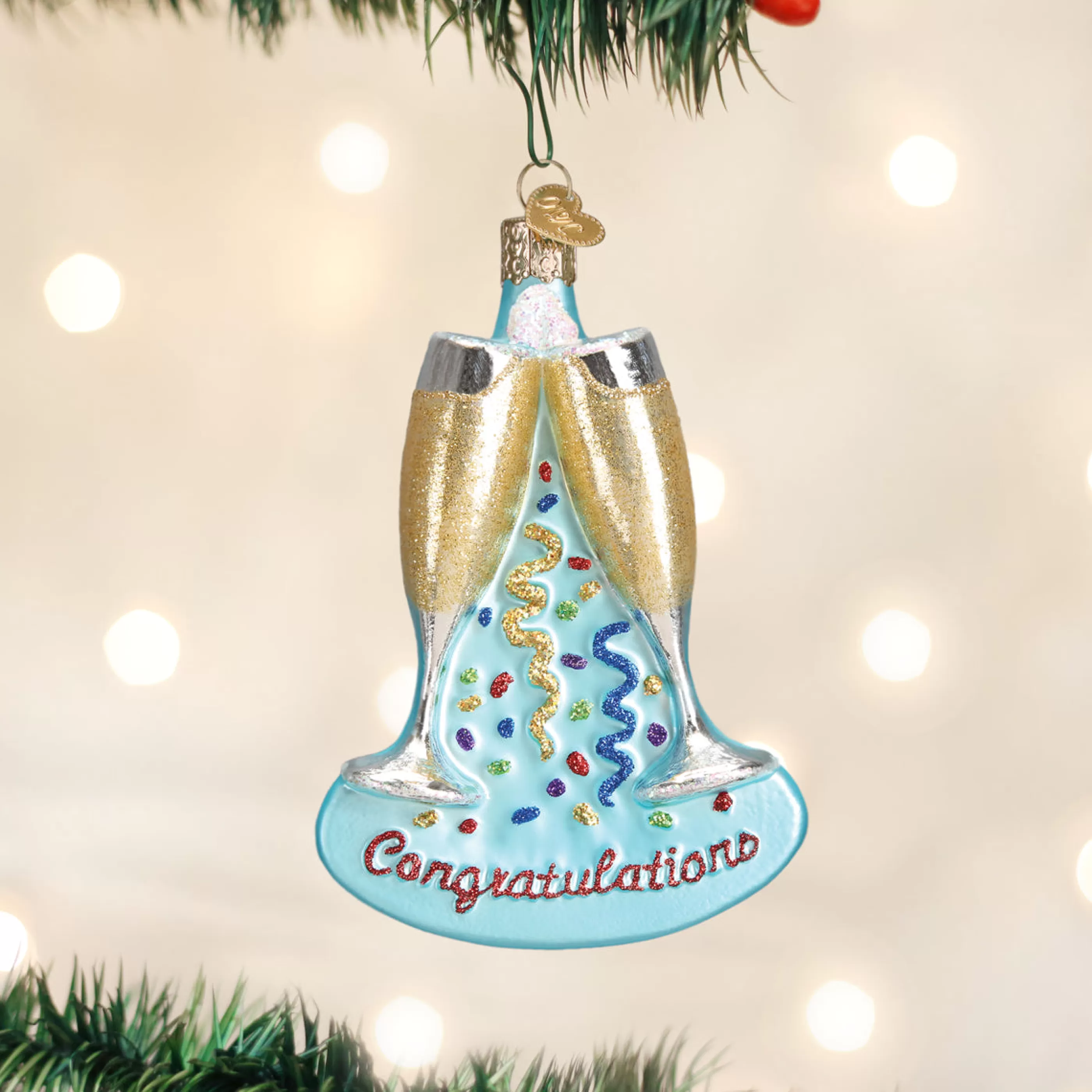 Kasa World Ltd Champagne Toast Ornament