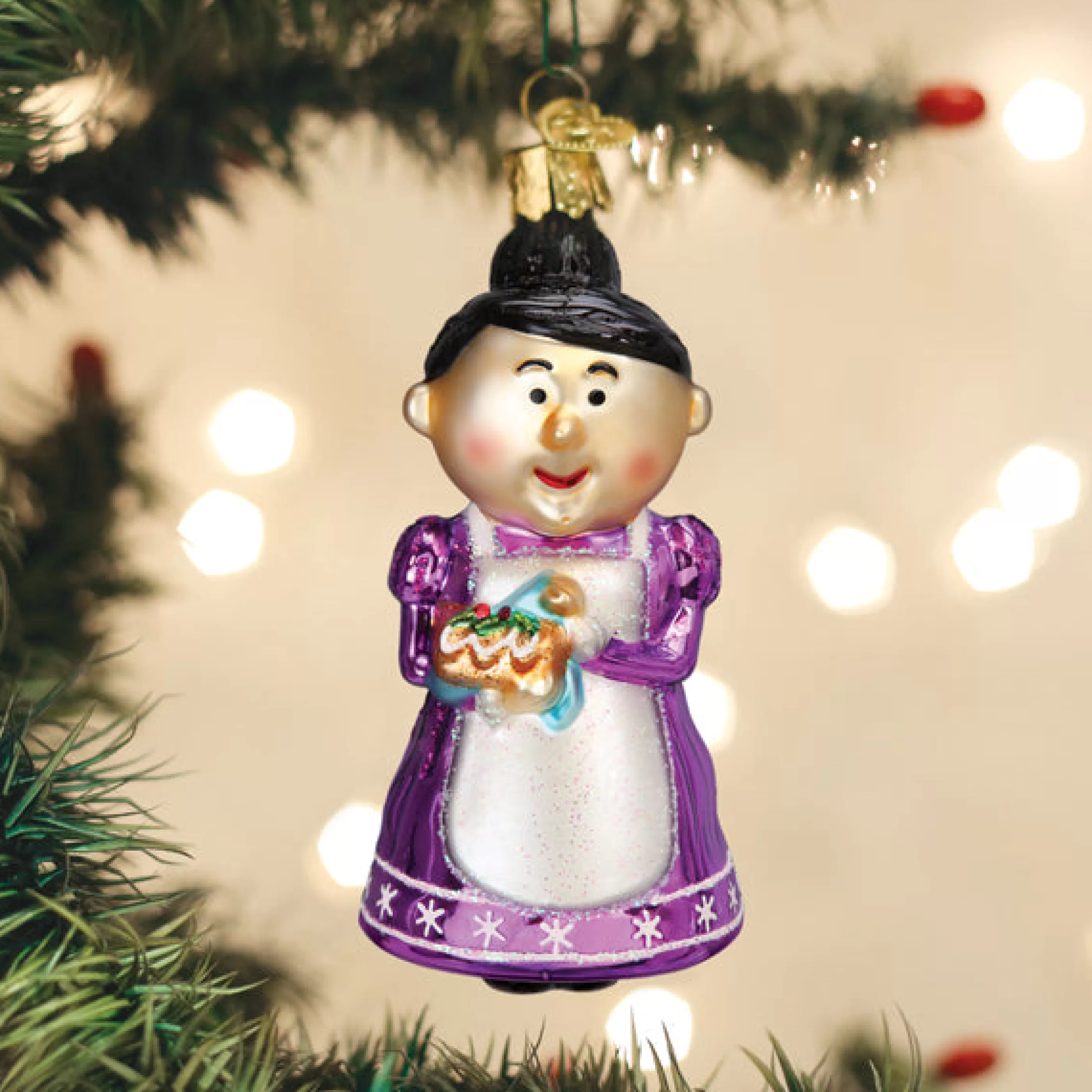 EAST WEST Cheery Mrs. Claus Ornament