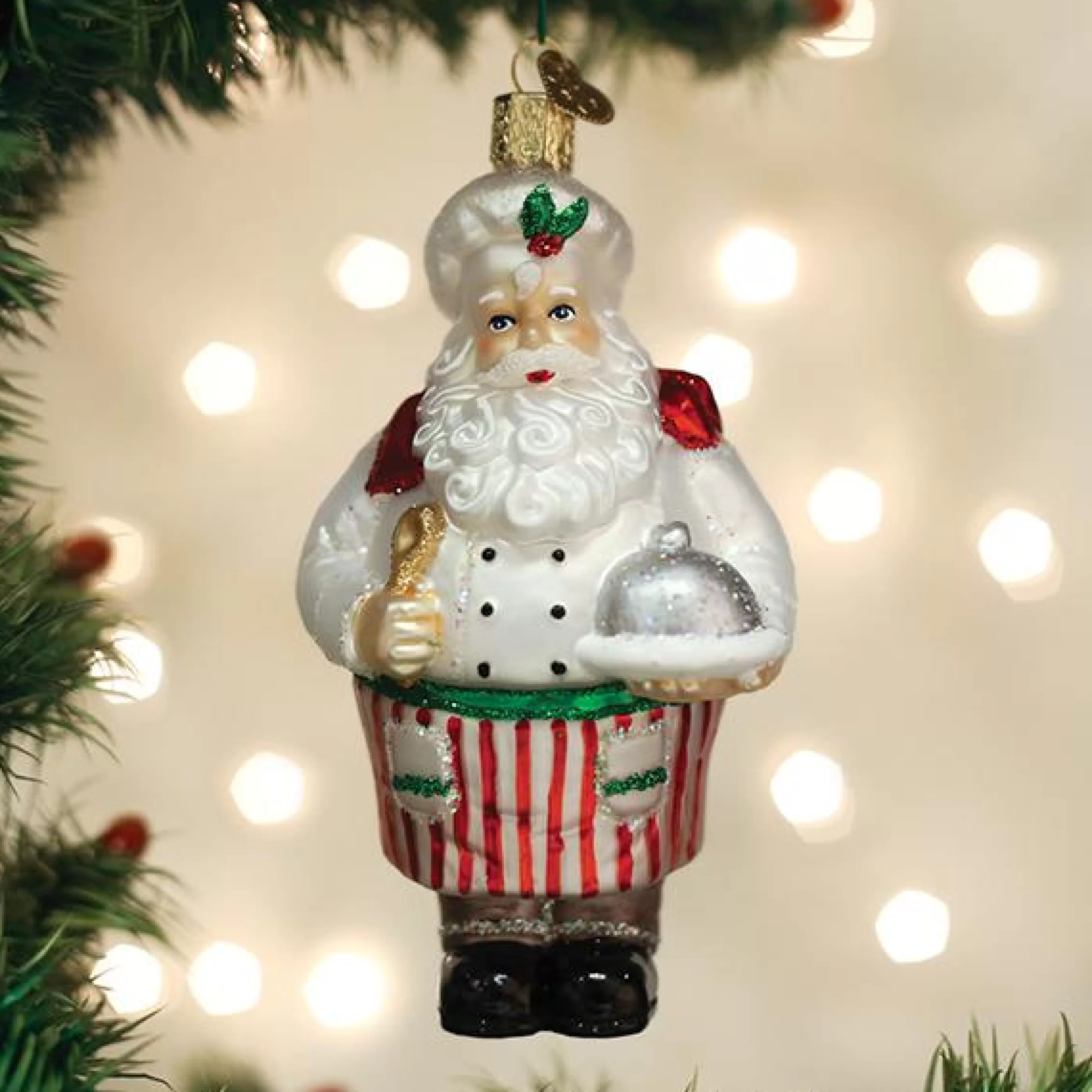 Kasa World Ltd Chef Santa Ornament