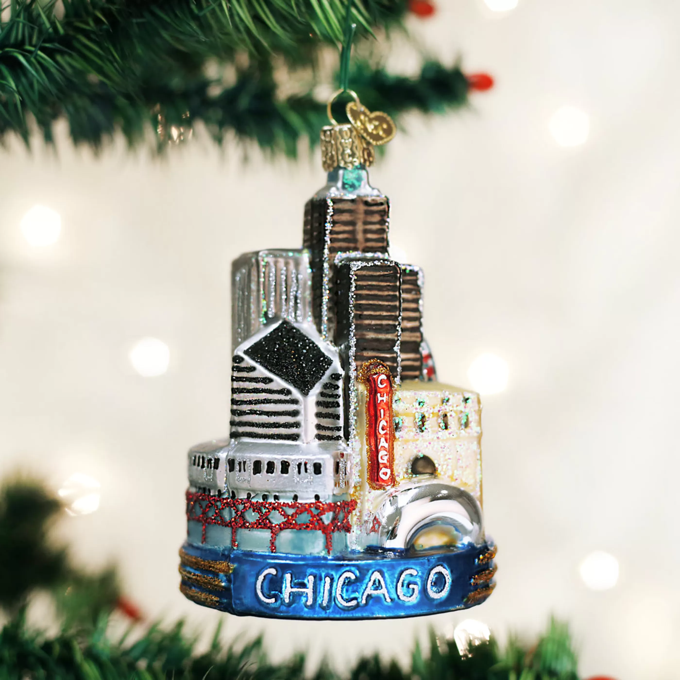 Kasa World Ltd Chicago Christmas Ornament