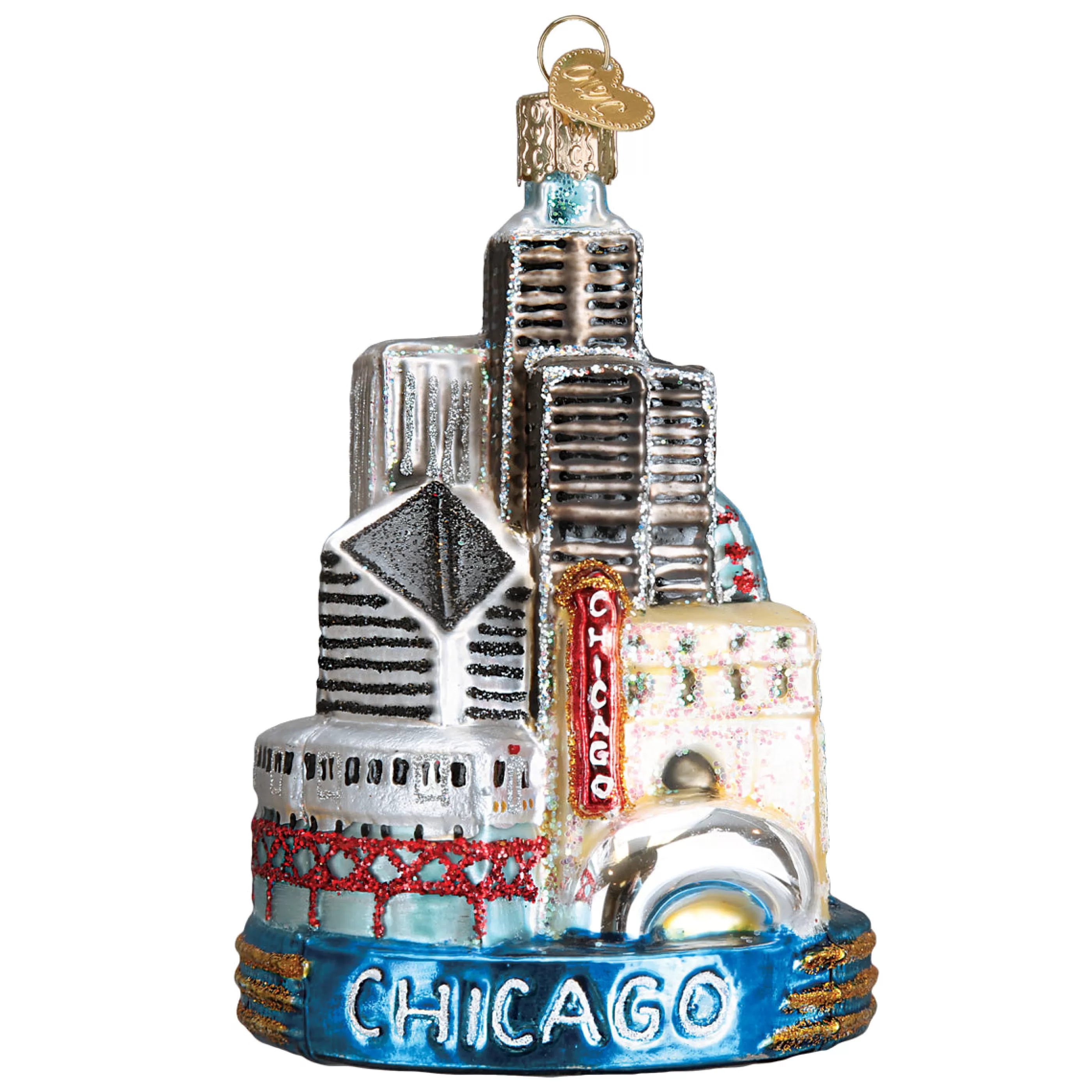 Kasa World Ltd Chicago Christmas Ornament